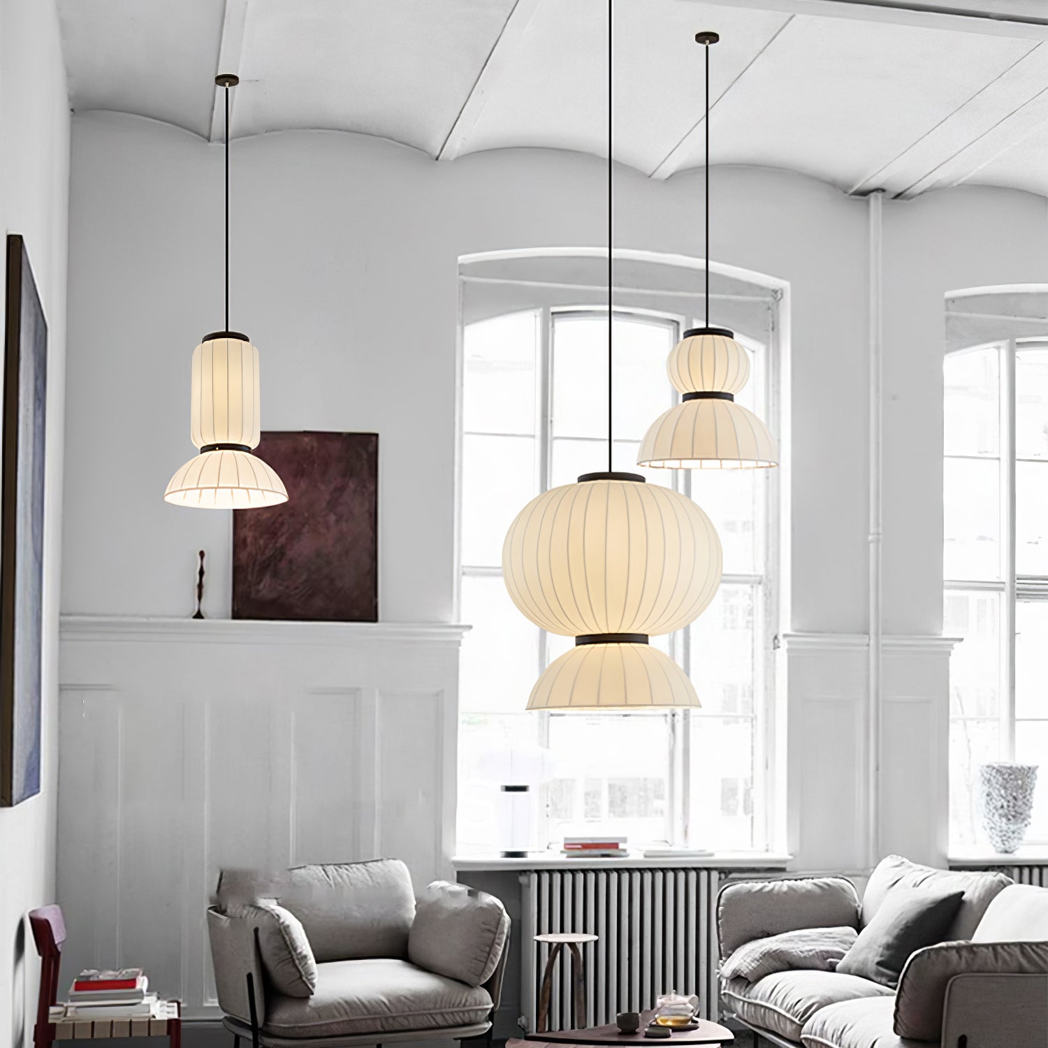 Eurzorion Silk Lantern Pendant Light - Blowlighting