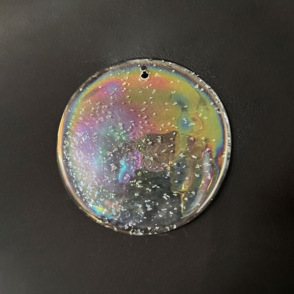 Aurora Chandelier Iridescent Murano Glass Disc - Letslighting