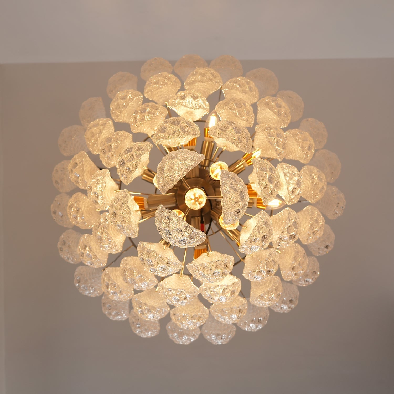 Aurora Chandelier Clear Droplets Murano Glass Waterfall Diamond - Letslighting