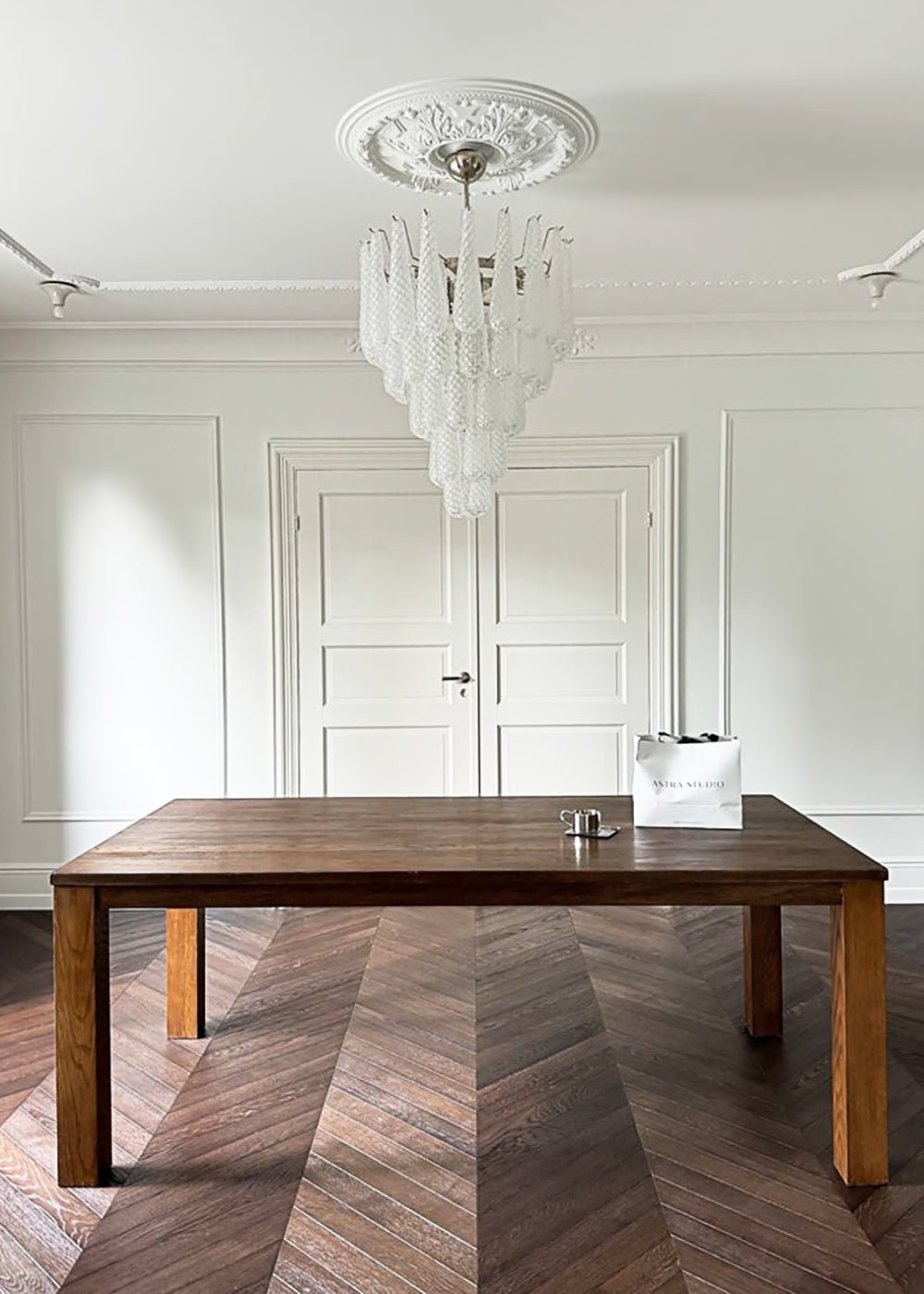 Aurora Chandelier Clear Droplets Murano Glass Waterfall Diamond - Letslighting