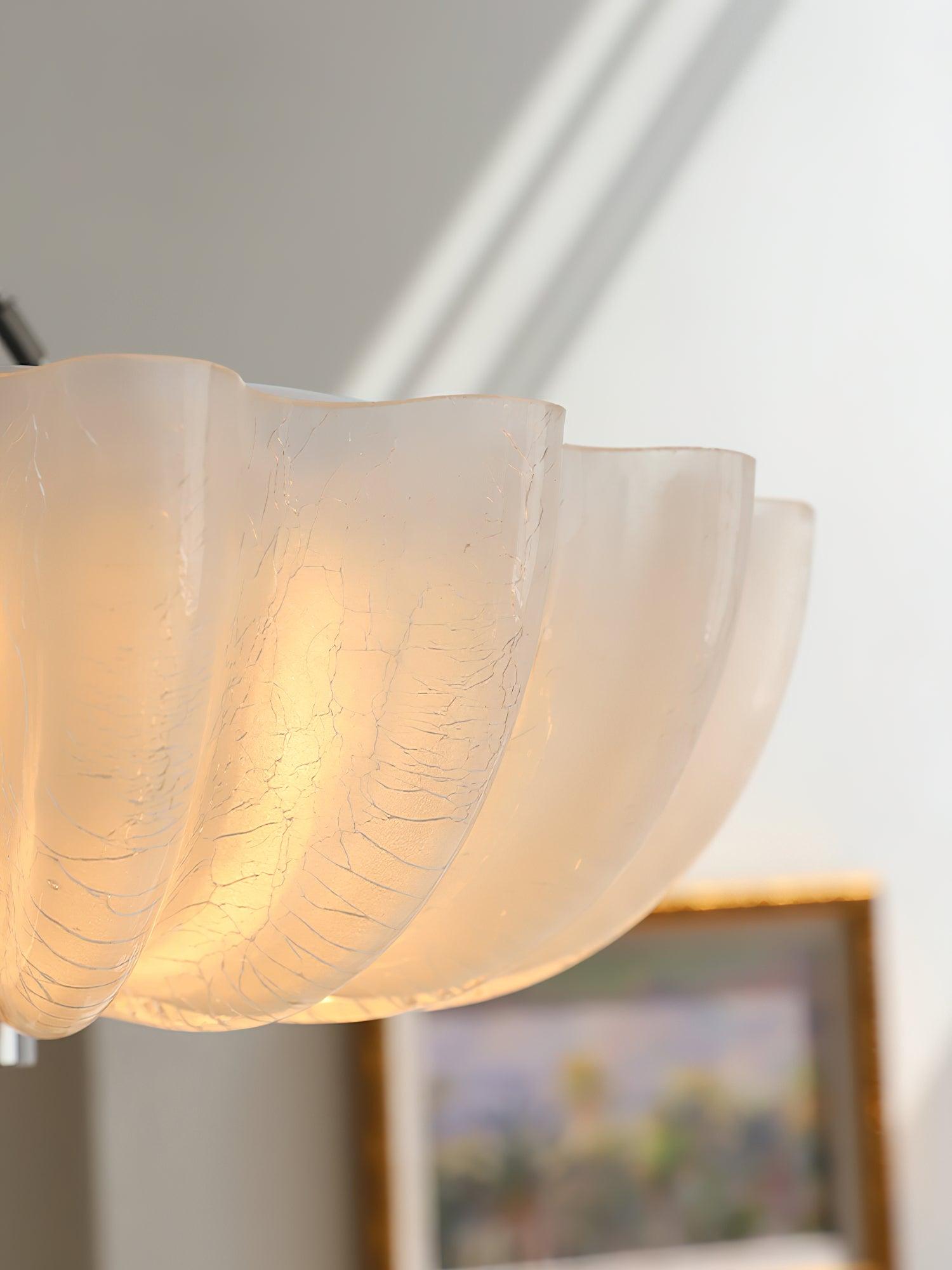 Aurora Ceiling Lamp Murano Blown Glass Shell Inspired - Blowlighting