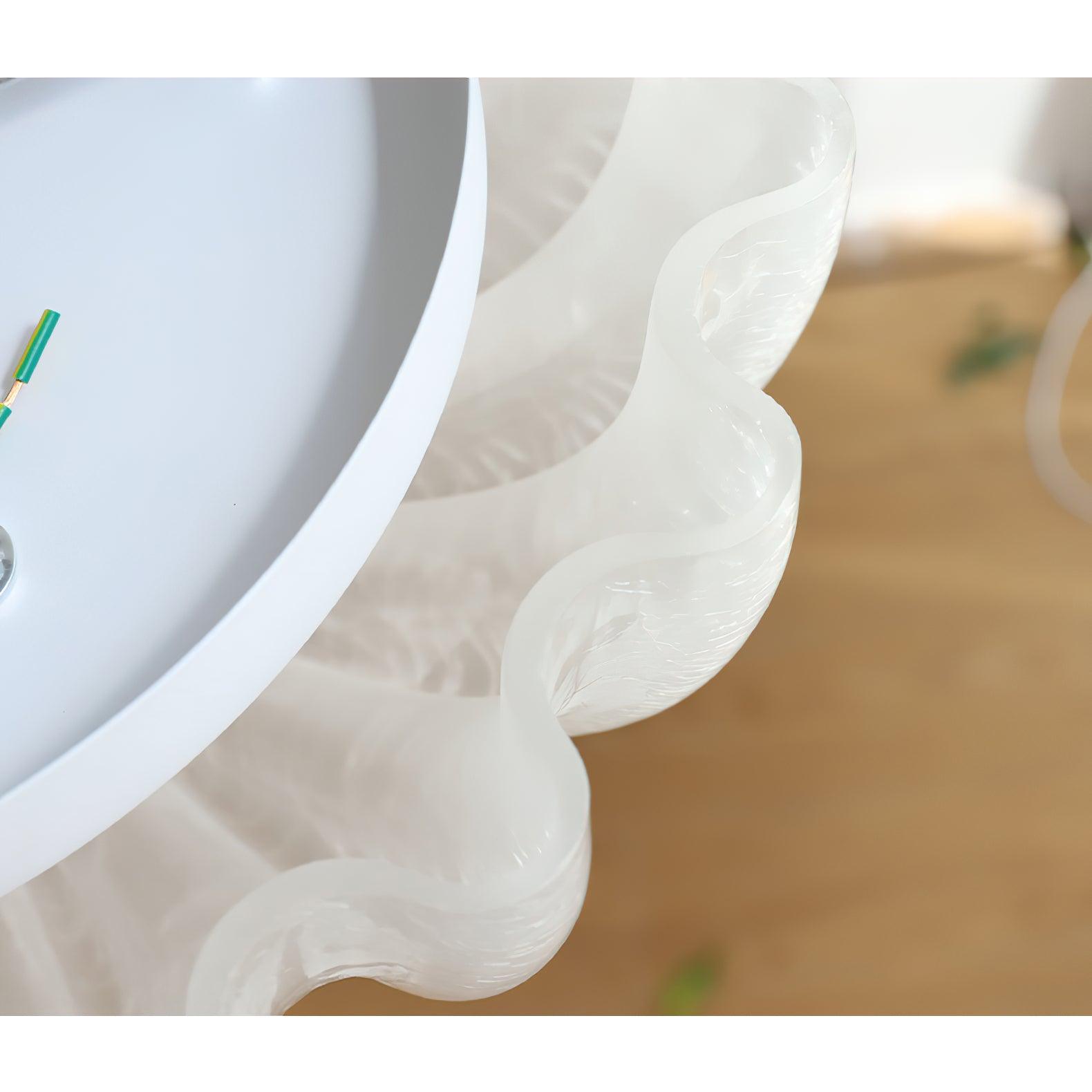 Aurora Ceiling Lamp Murano Blown Glass Shell Inspired - Blowlighting