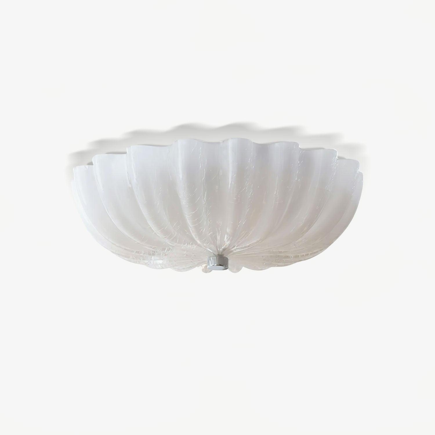 Aurora Ceiling Lamp Murano Blown Glass Shell Inspired - Blowlighting