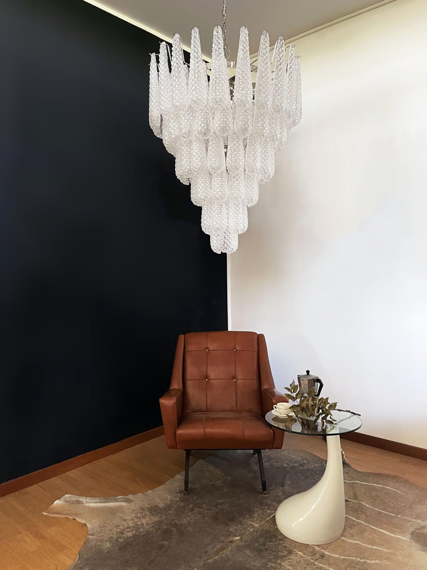 Aurora Chandelier Pinecone Murano Glass Textured Luxury - Letslighting