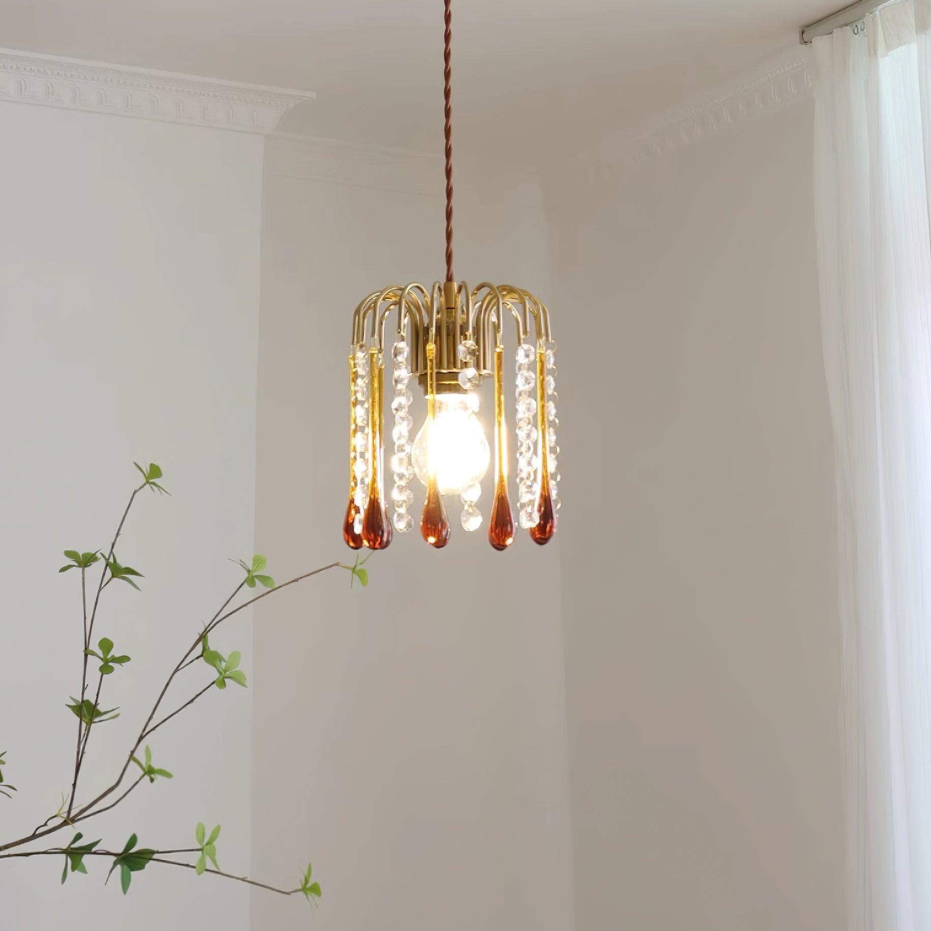 Murano Waterfall Crystal Tier Pendant Light - Letslighting