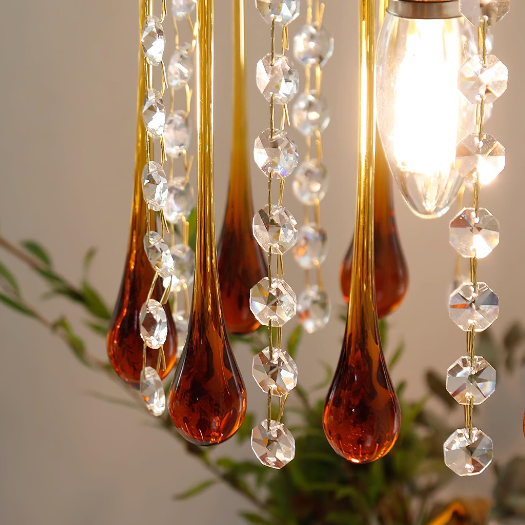 Murano Waterfall Crystal Tier Pendant Light - Letslighting