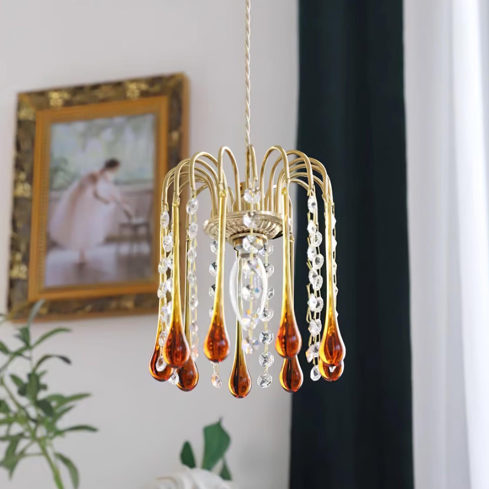 Murano Waterfall Crystal Tier Pendant Light - Letslighting