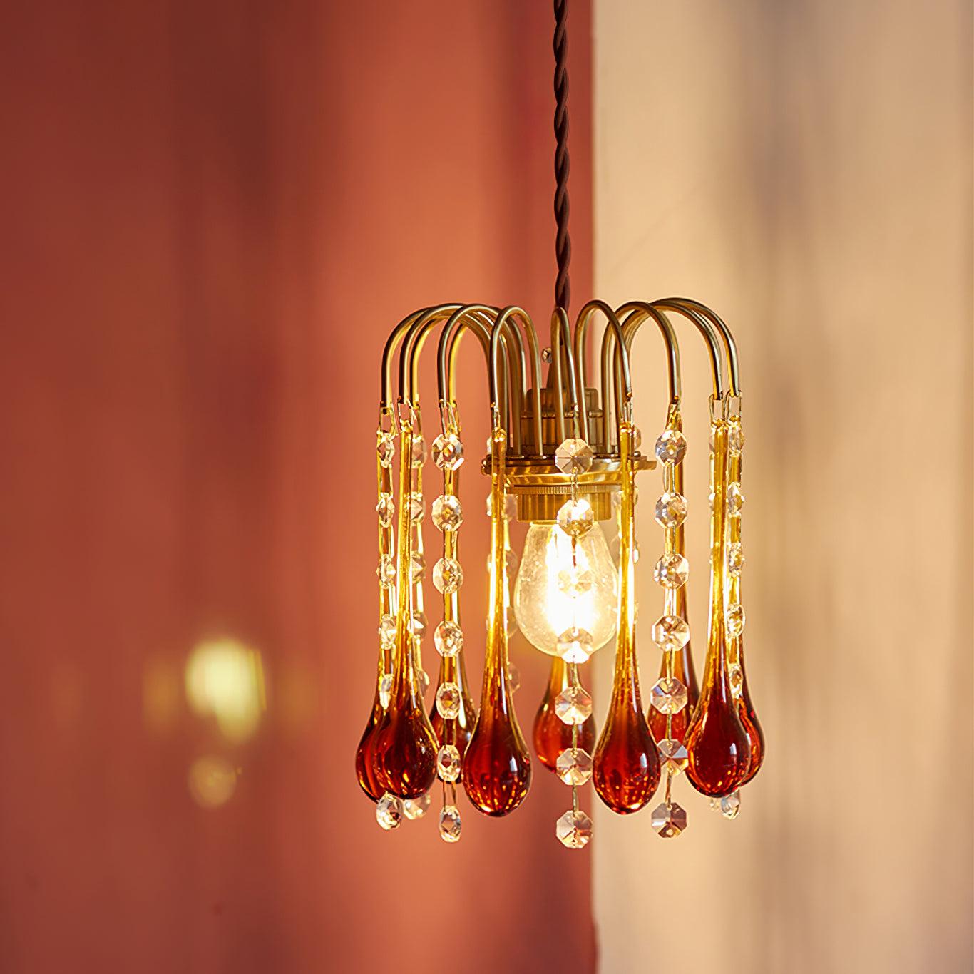 Murano Waterfall Crystal Tier Pendant Light - Letslighting