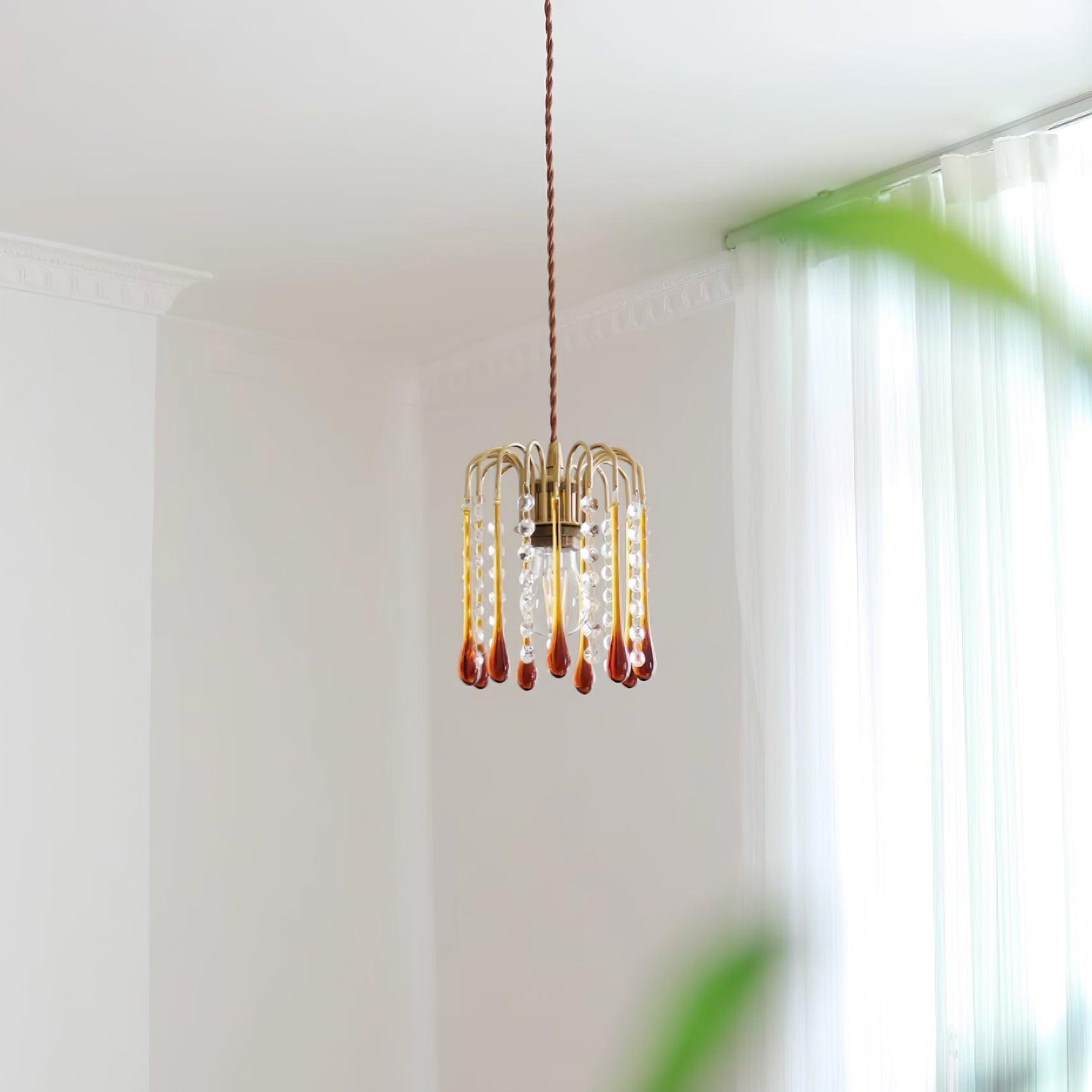Murano Waterfall Crystal Tier Pendant Light - Letslighting
