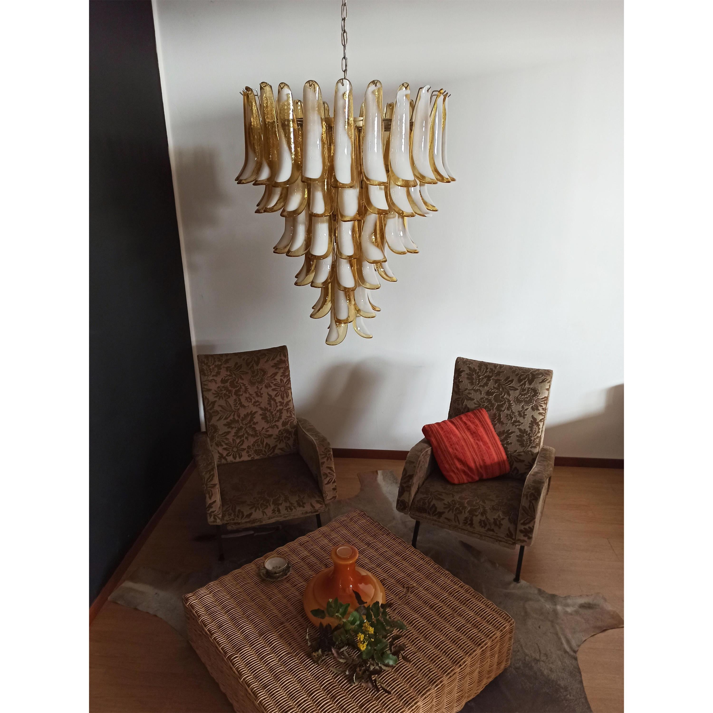 Alsorisra Postmodern Luxury Petal Glass Chandelier - Lamp Copper