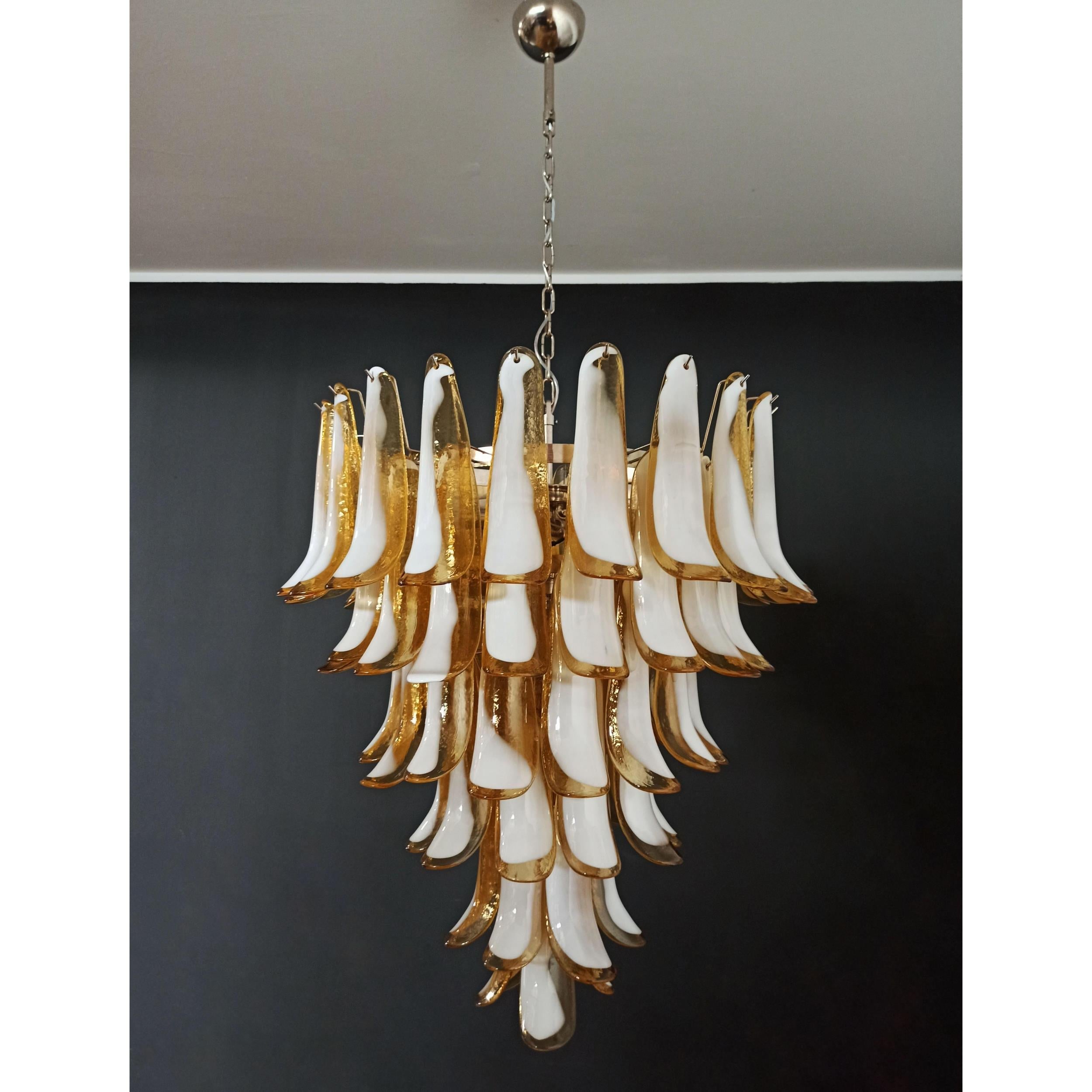 Alsorisra Postmodern Luxury Petal Glass Chandelier - Lamp Copper