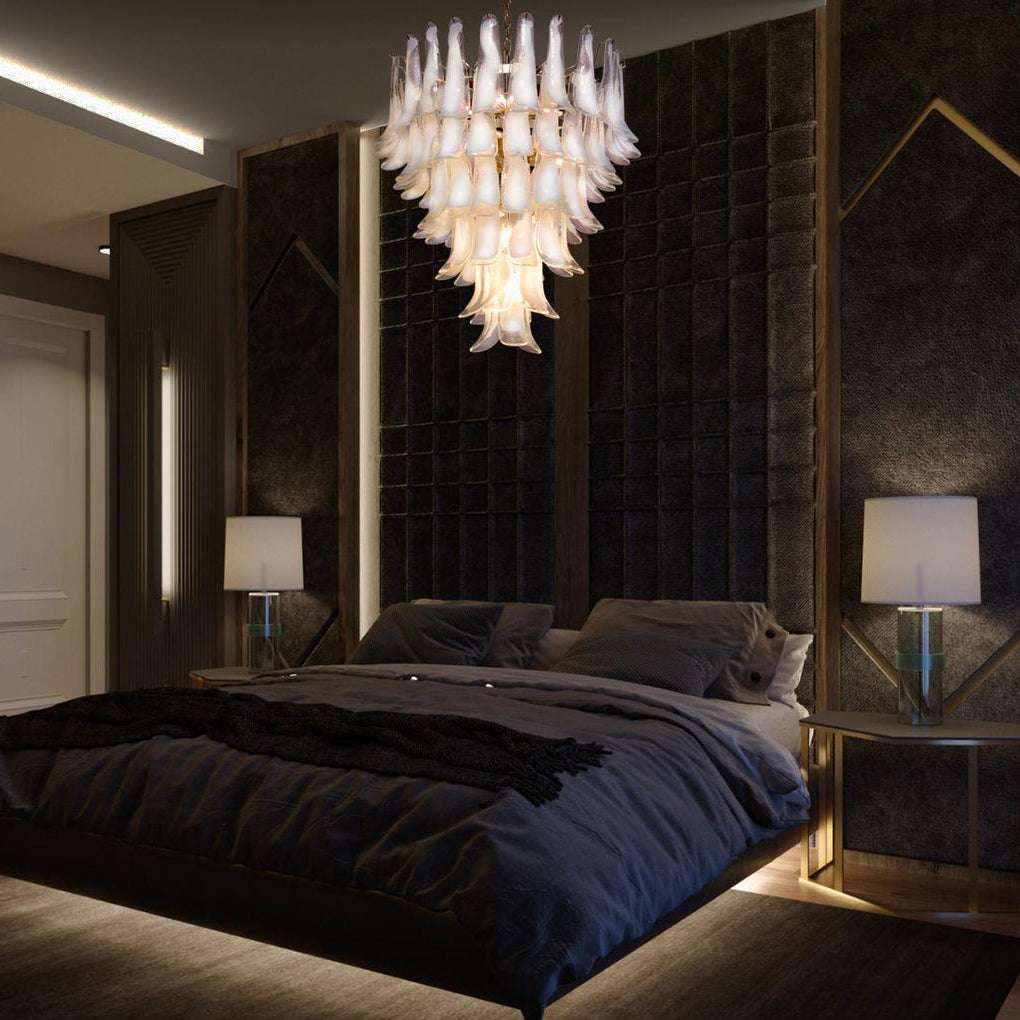 Alsorisra Postmodern Luxury Petal Glass Chandelier - Lamp Copper