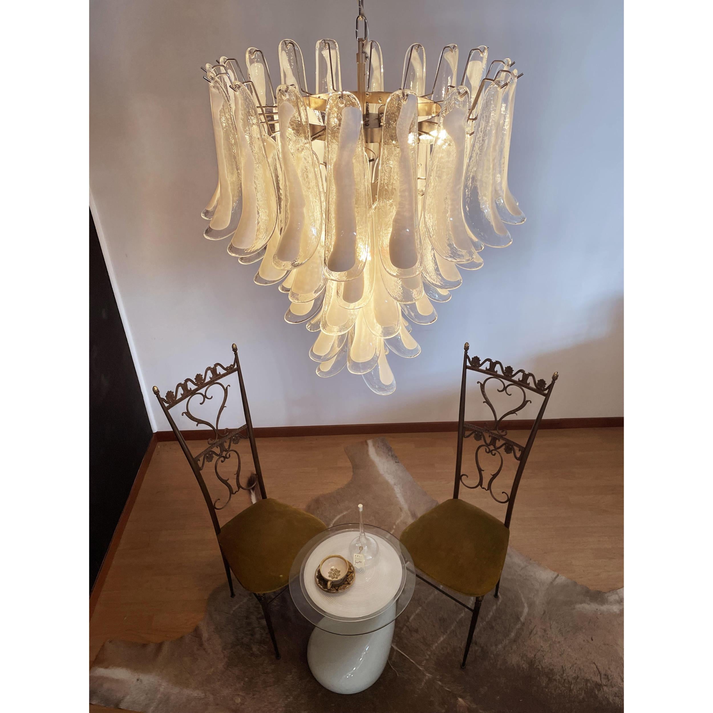 Alsorisra Postmodern Luxury Petal Glass Chandelier - Lamp Copper