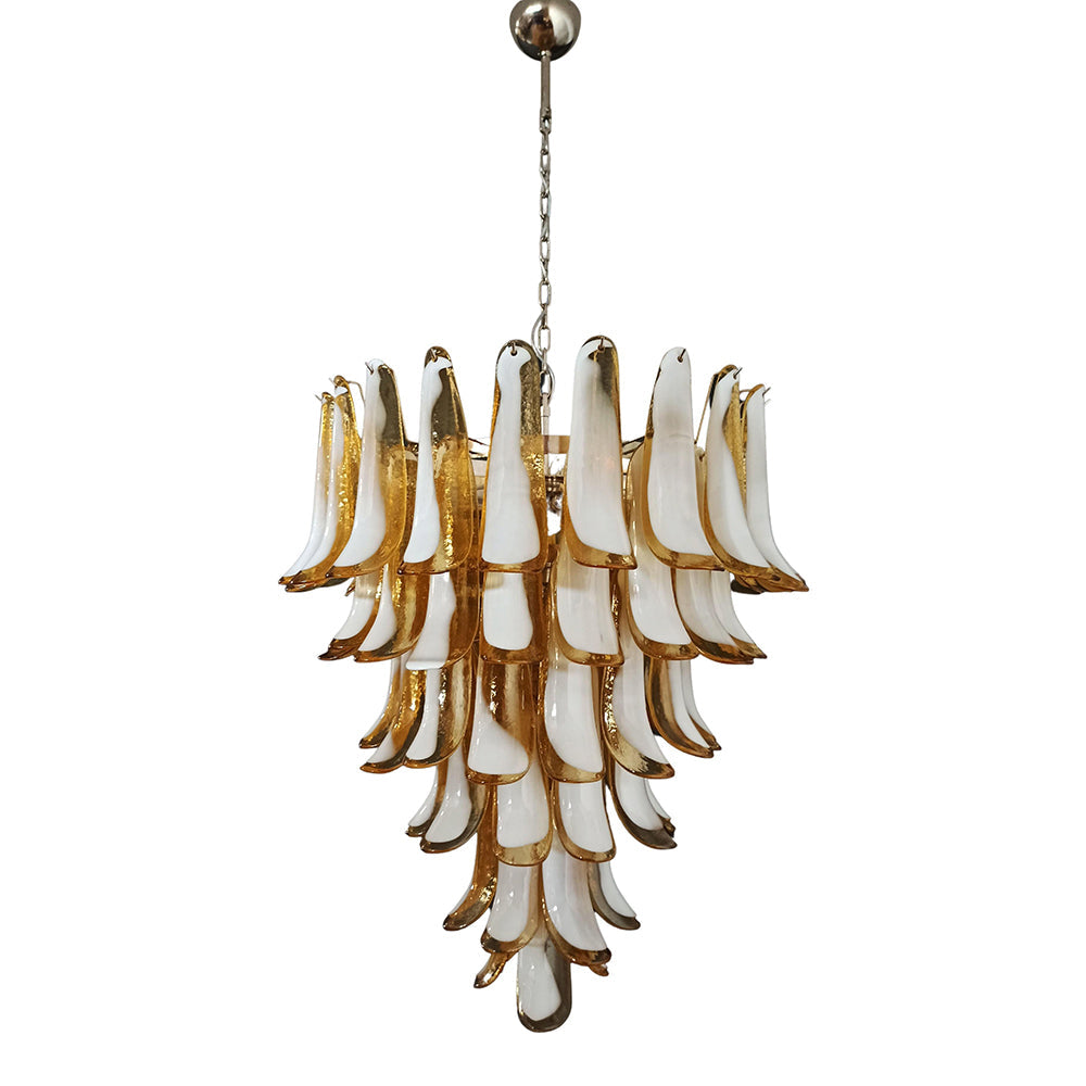 Alsorisra Postmodern Luxury Petal Glass Chandelier - Lamp Copper