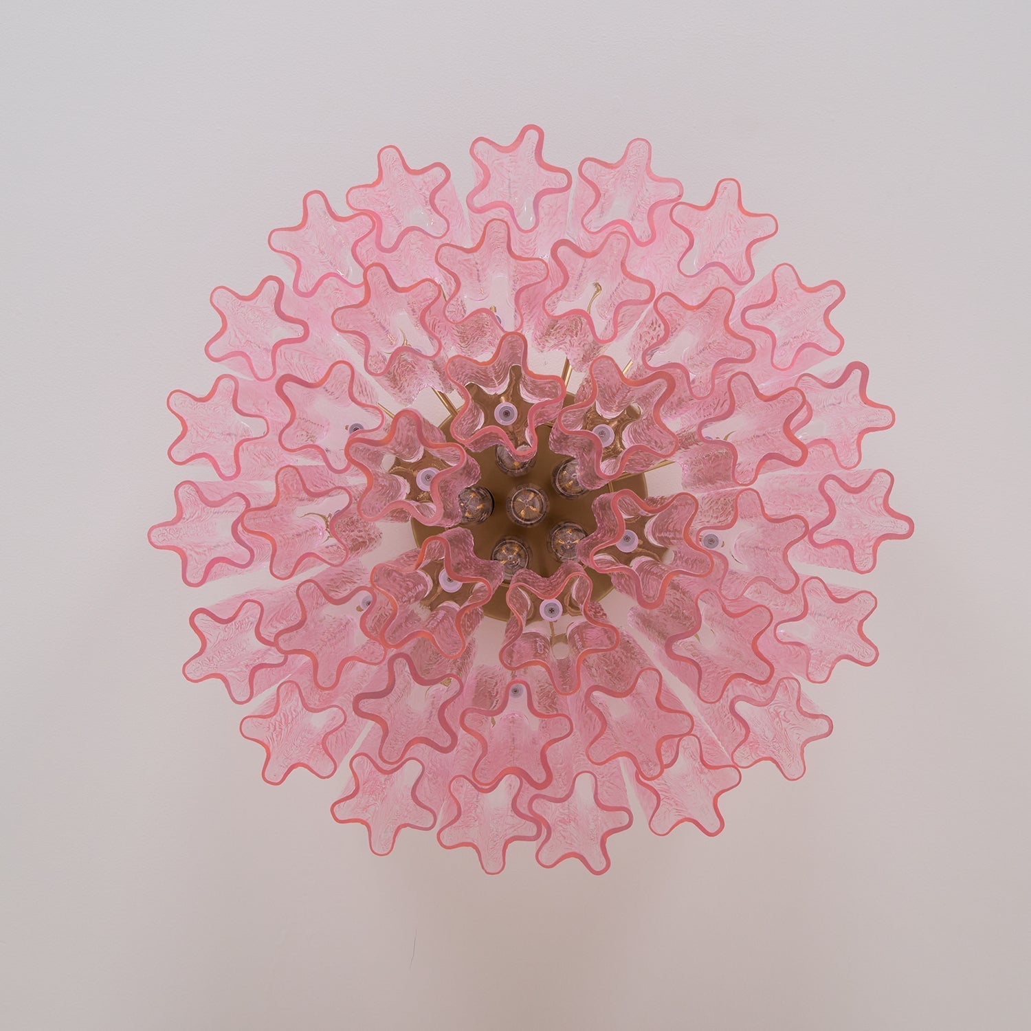 Aurora Ceiling Lamp Murano Pink Glass Vintage - Blowlighting