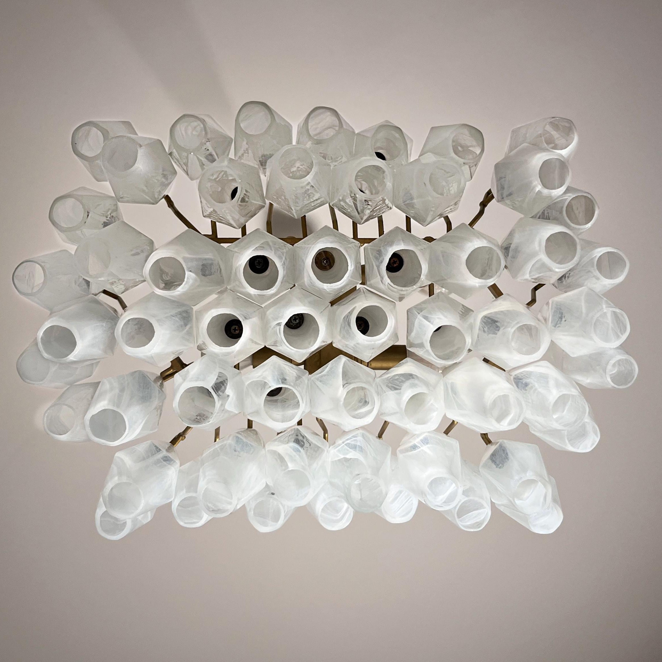 Ardoriel Postmodern Luxury Poliedri Alabaster Chandelier - Lamp Copper