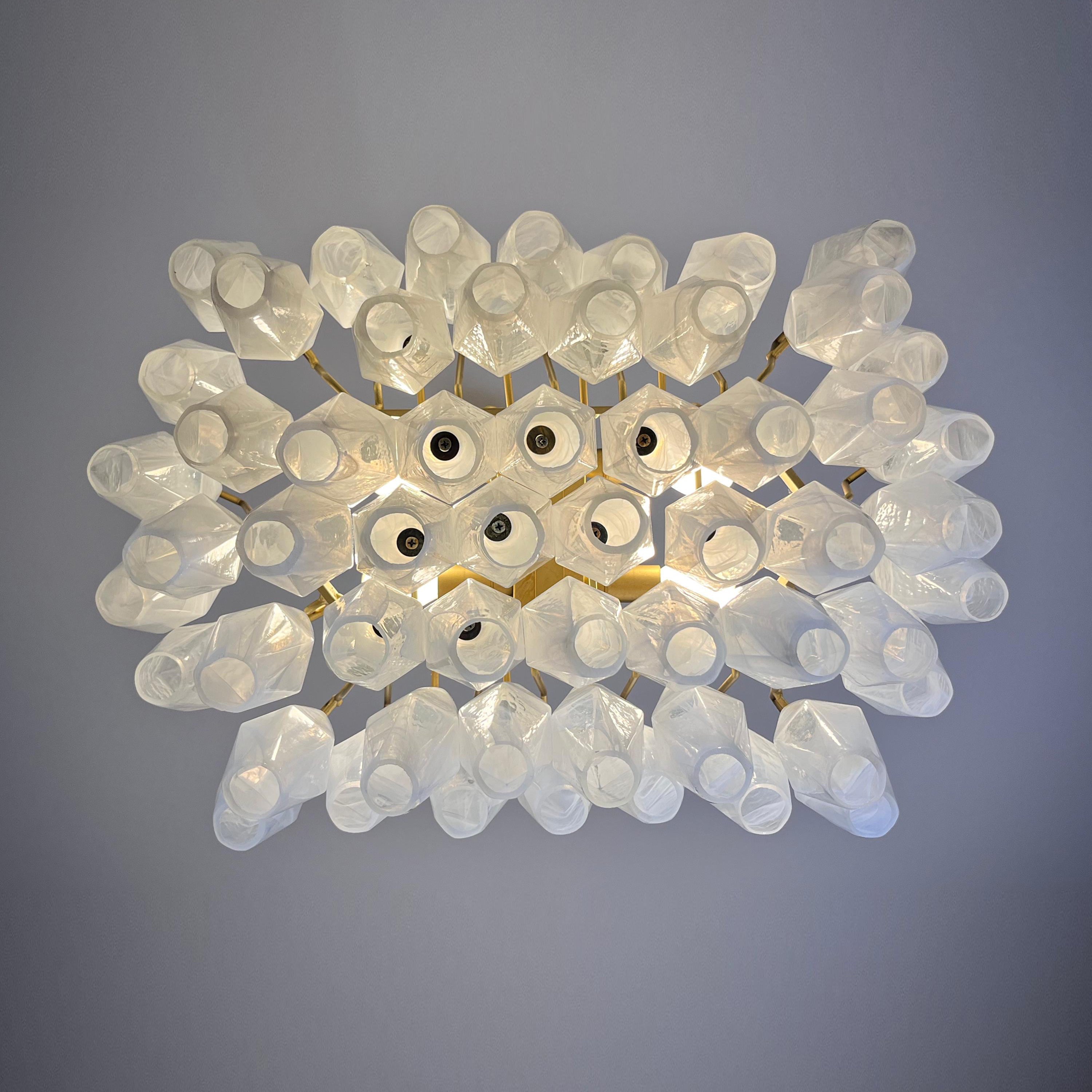 Ardoriel Postmodern Luxury Poliedri Alabaster Chandelier - Lamp Copper
