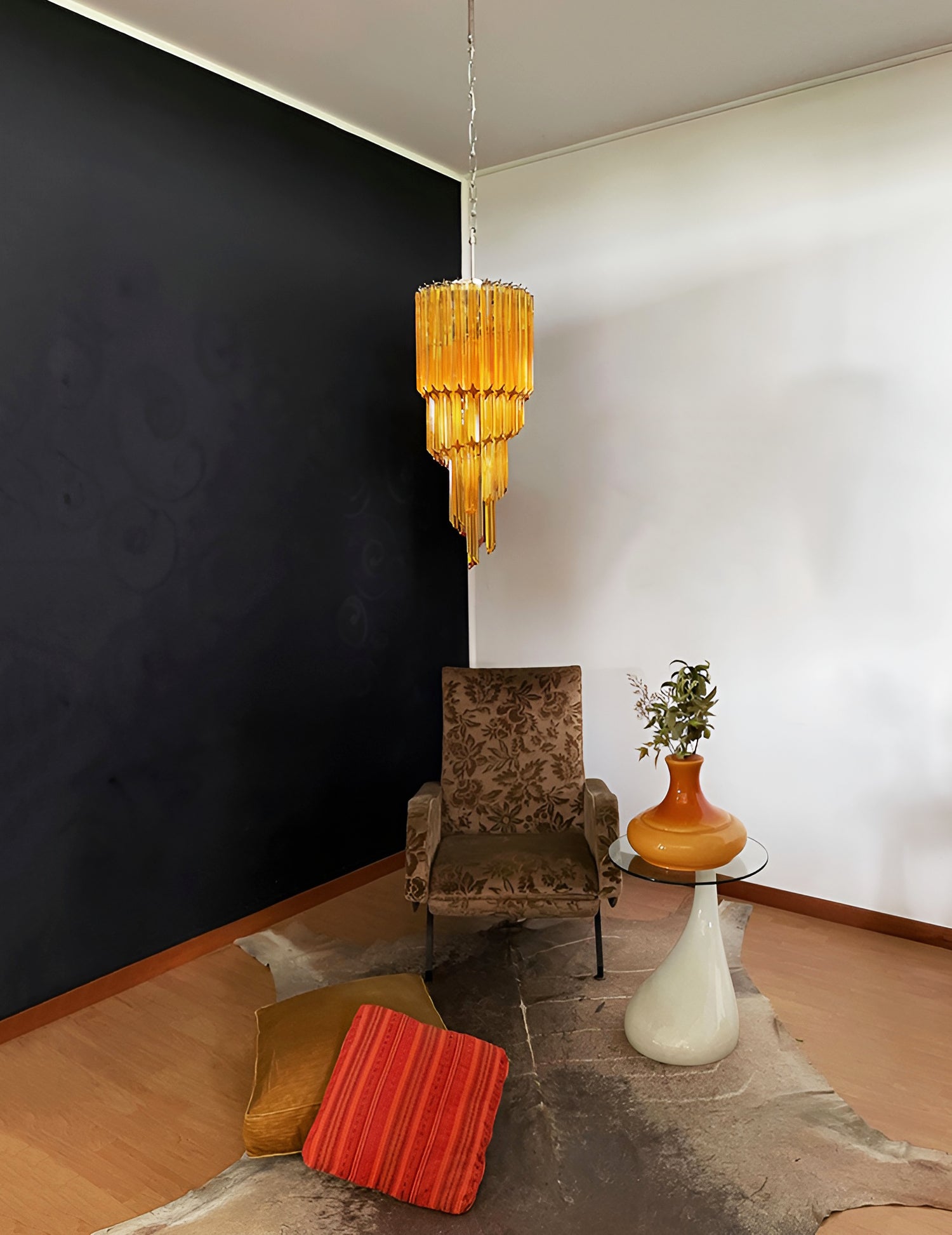 Aurora Chandelier Spiral Pink Prism Tiered - Letslighting