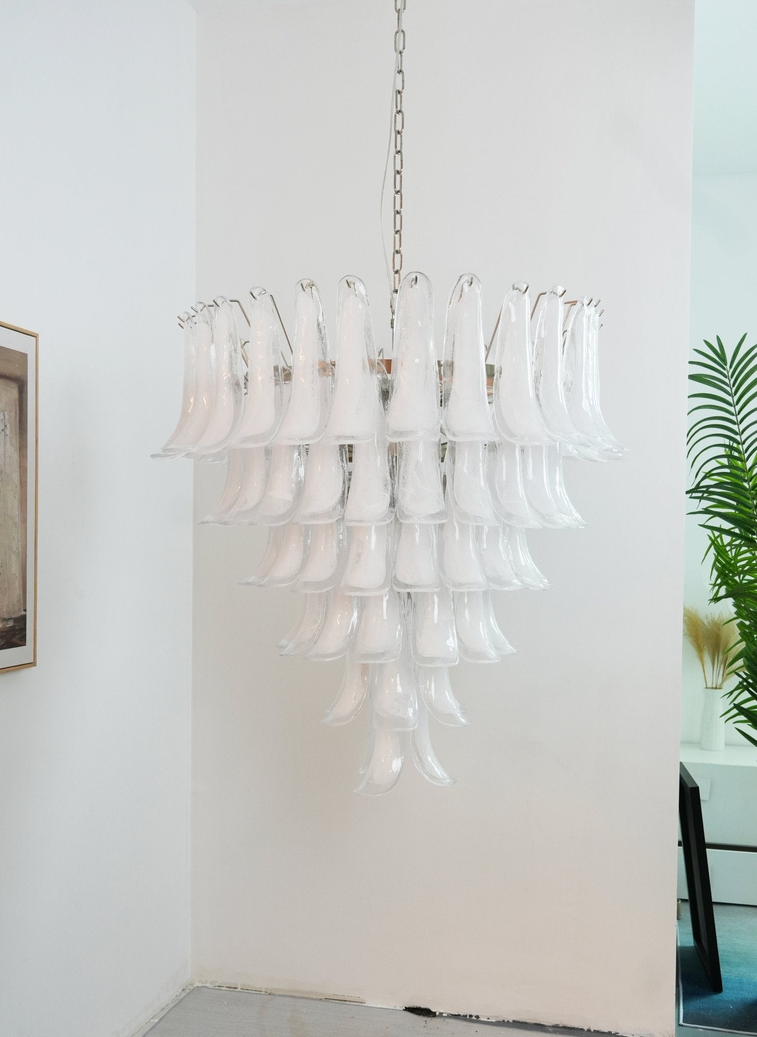 Aurora Chandelier Murano Glass Petals Vintage - Blowlighting