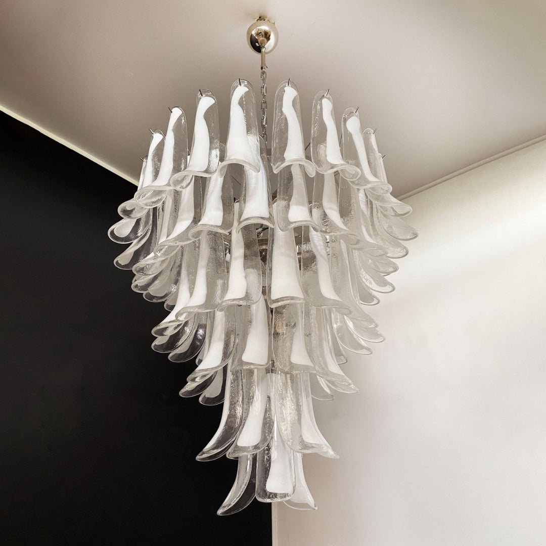 Aurora Chandelier Murano Glass Petals Vintage - Blowlighting