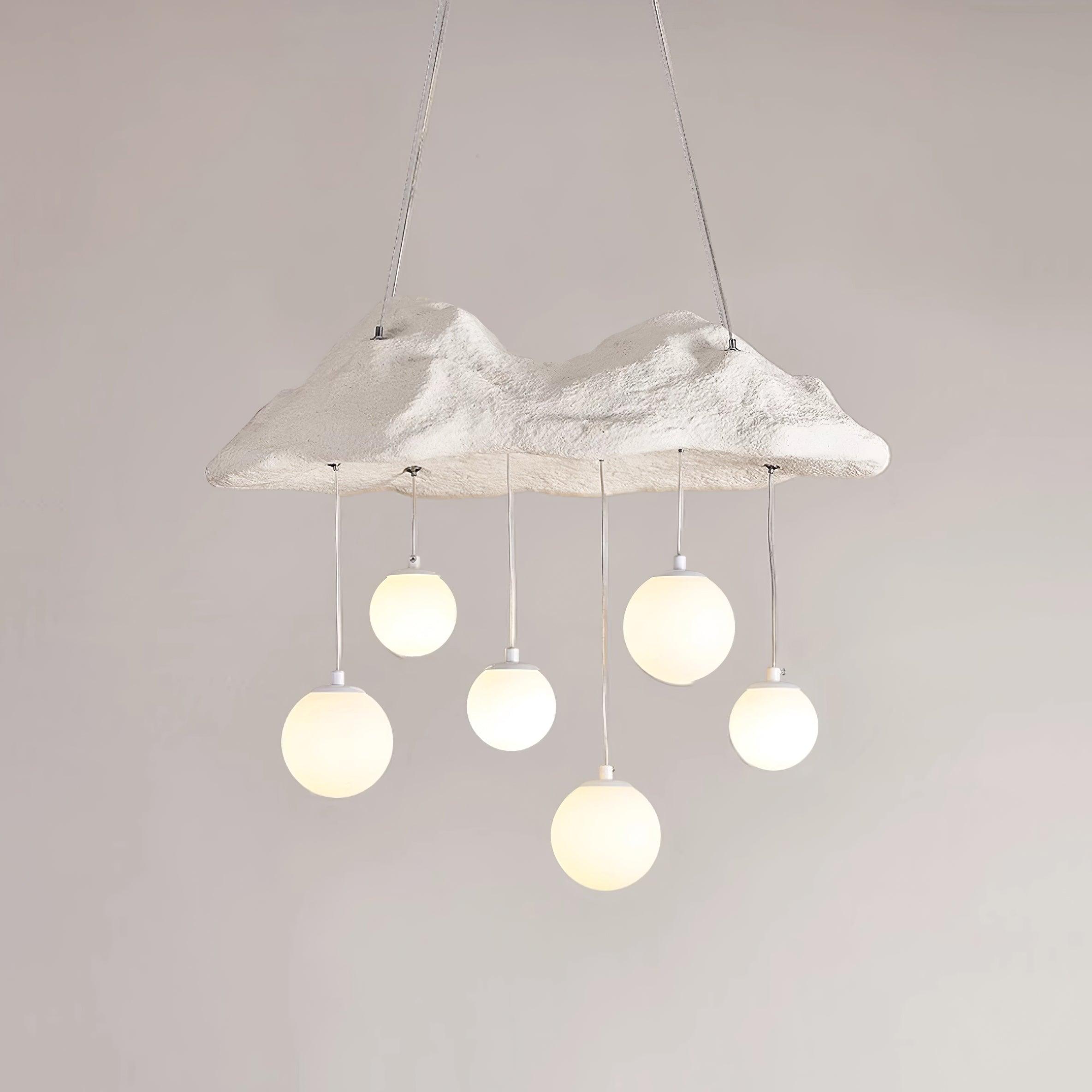 Mushroom Cloud Chandelier Perforated Canopy Globes - Letslighting