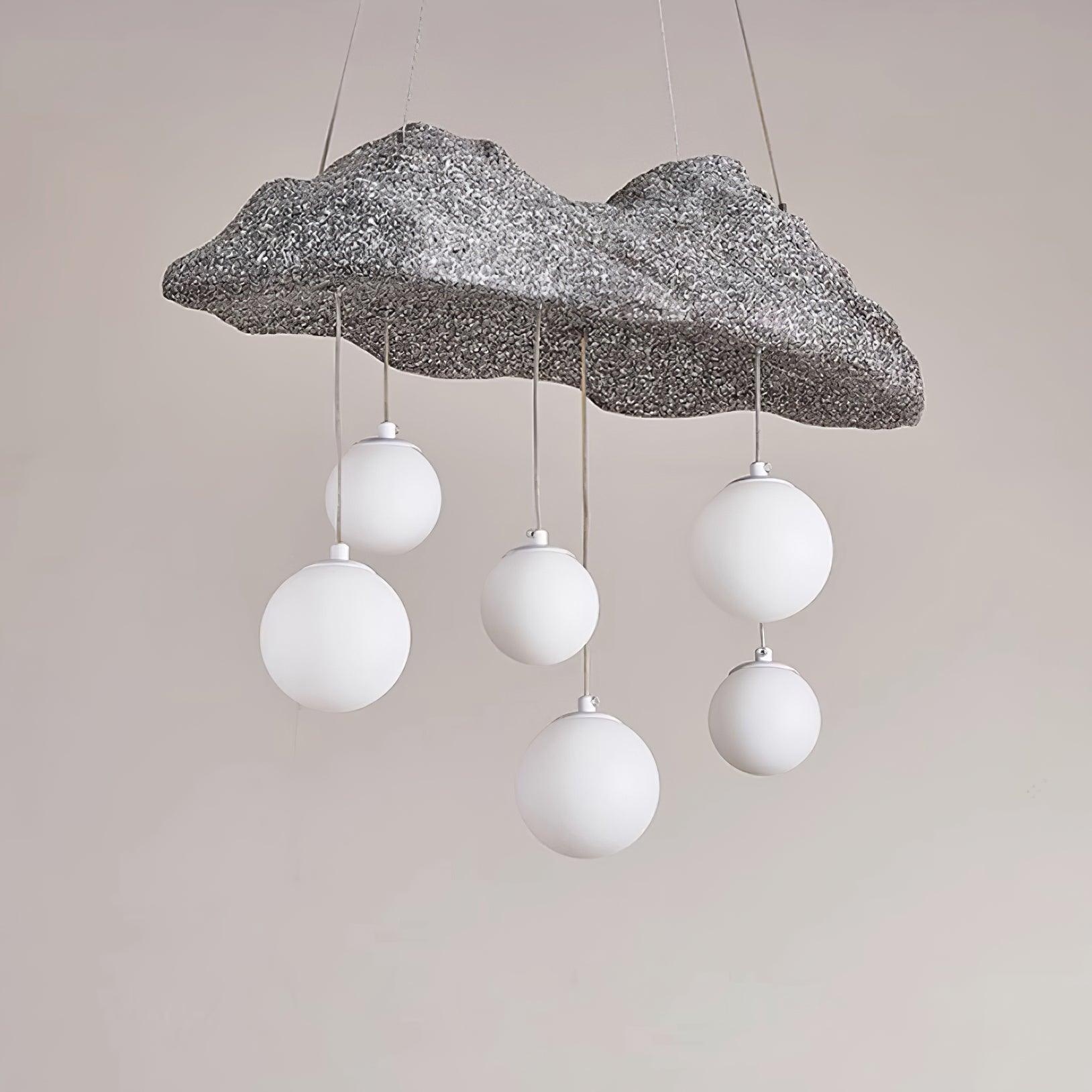 Mushroom Cloud Chandelier Perforated Canopy Globes - Letslighting
