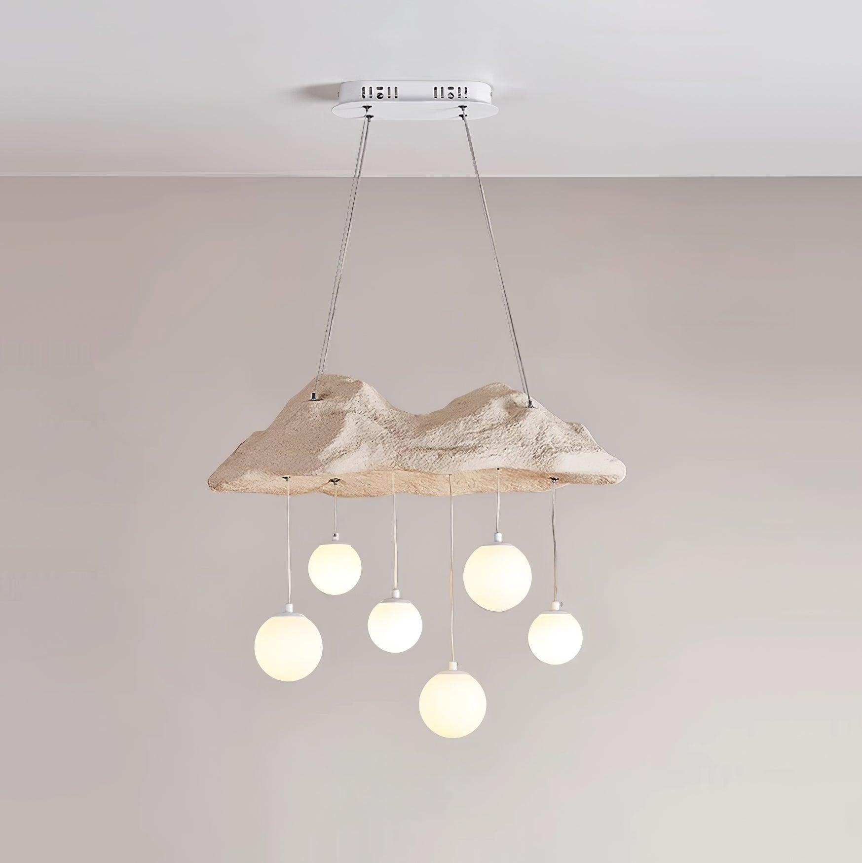 Mushroom Cloud Chandelier Perforated Canopy Globes - Letslighting