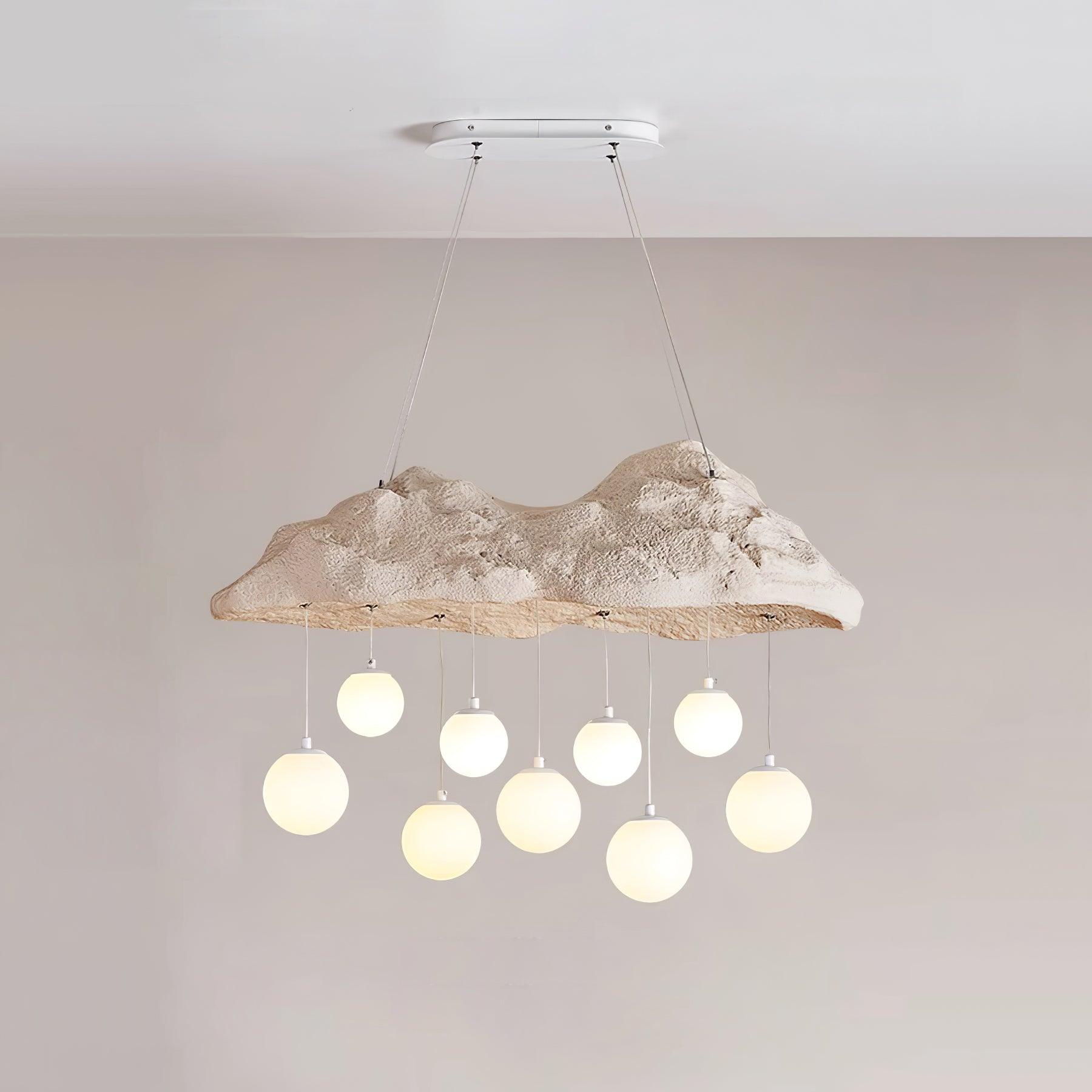 Mushroom Cloud Chandelier Perforated Canopy Globes - Letslighting