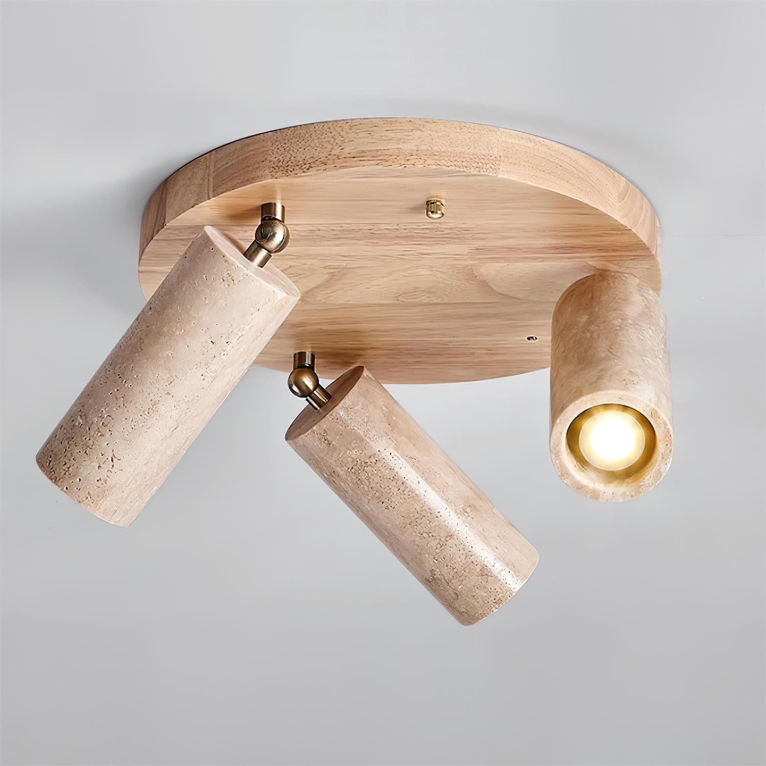 Ritta Travertine Ceiling Light 3-Head Spotlight - Letslighting