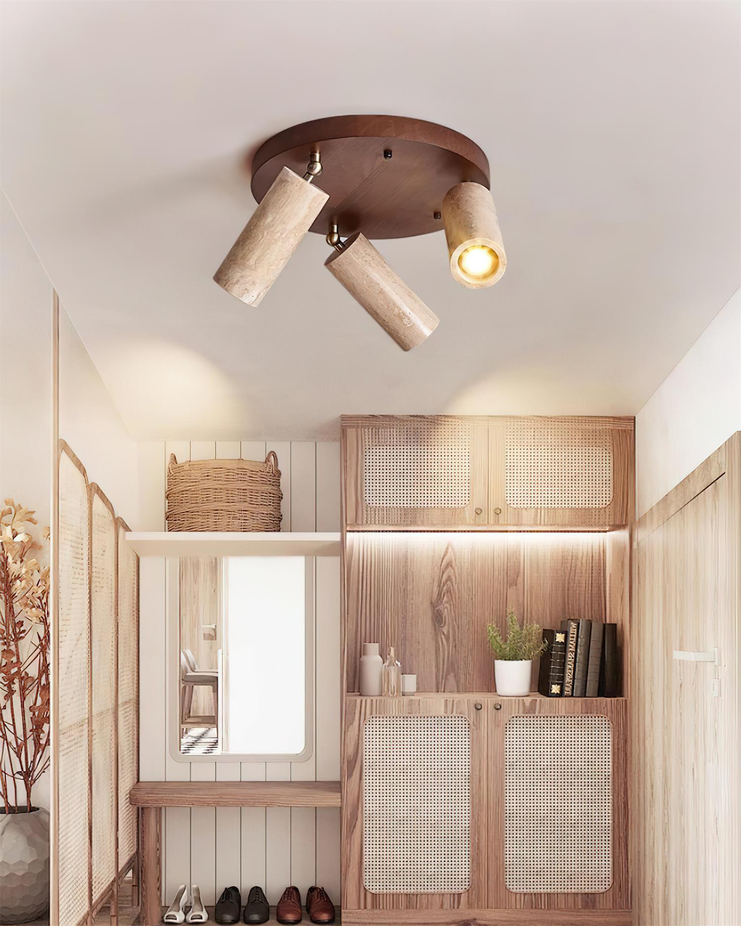 Ritta Travertine Ceiling Light 3-Head Spotlight - Letslighting