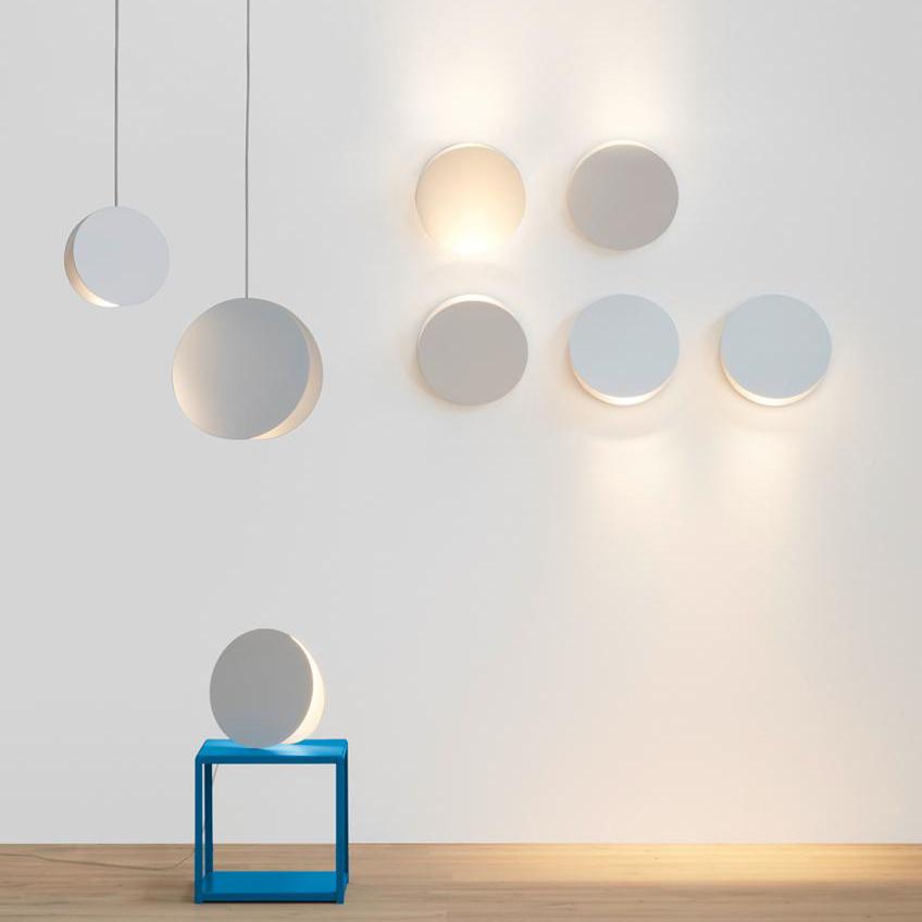 Valentina Ronde LED Suspension Blanc Rose Métal Blanc Salon Chambre