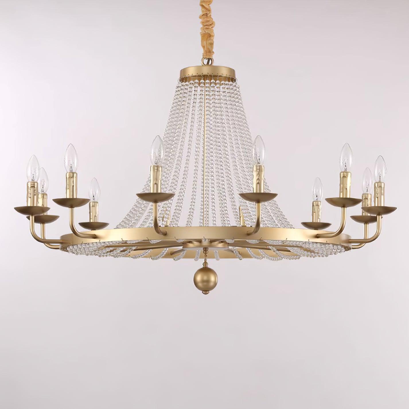 Naples Chandelier Crystal Bead Rustic White Gray Regal - Letslighting