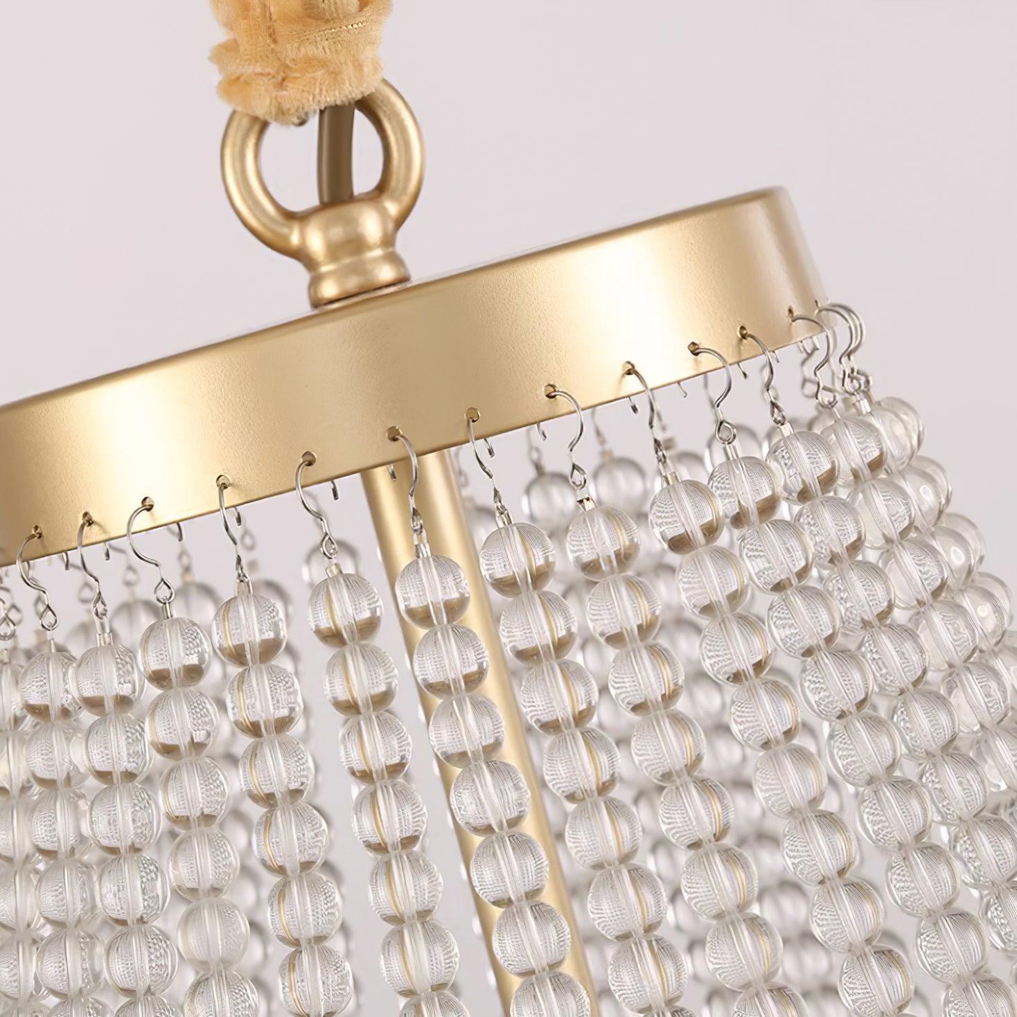 Naples Chandelier Crystal Bead Rustic White Gray Regal - Letslighting