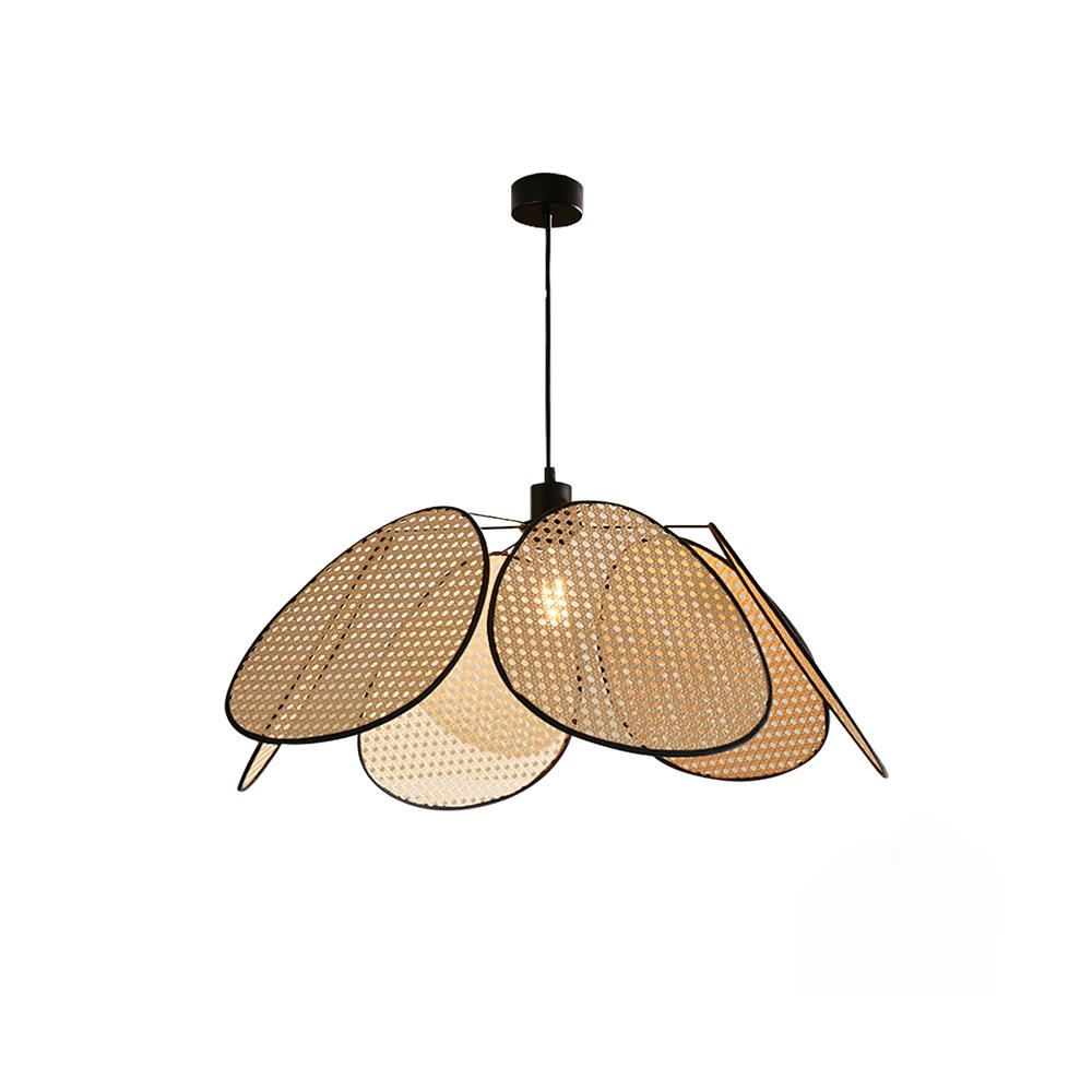 Chandelier with Rattan Petals and Frame Ambient Bohemian - Letslighting
