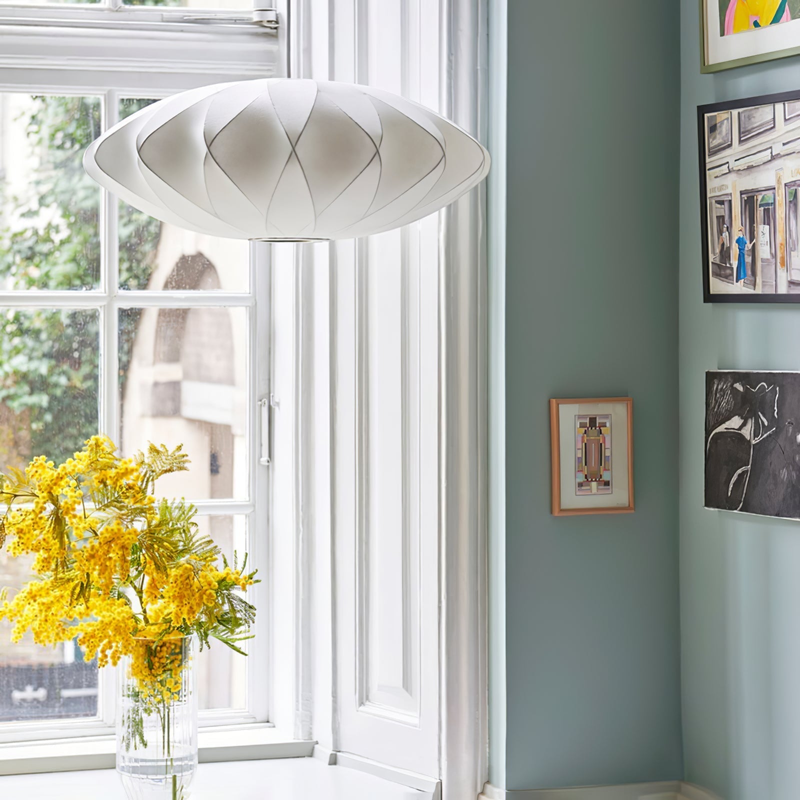 Bubble Mulberry Silk Pendant Lamp - Blowlighting