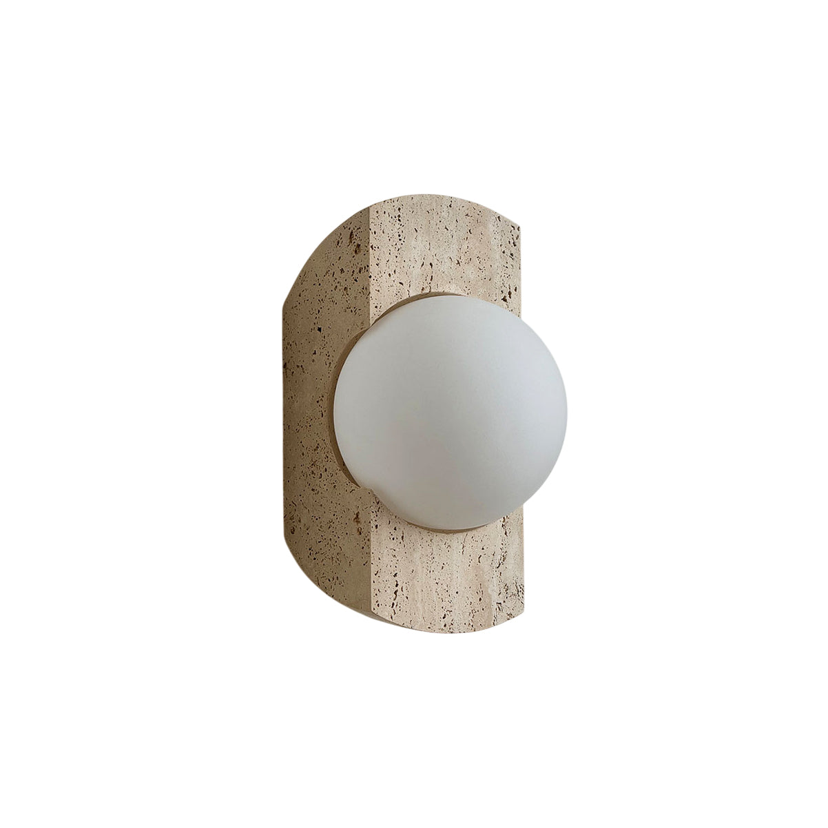 Umaris Modern Minimalist Travertine Glass Wall Lamp - Lamp Copper