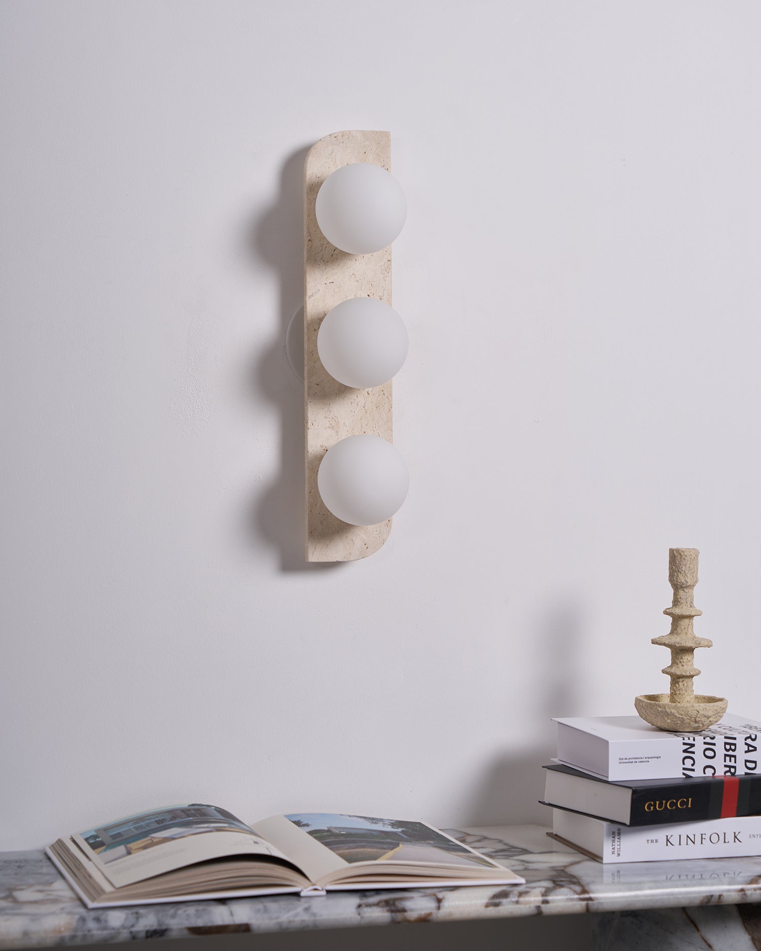 Alsilis Minimalist Travertine Wall Light - Letslighting