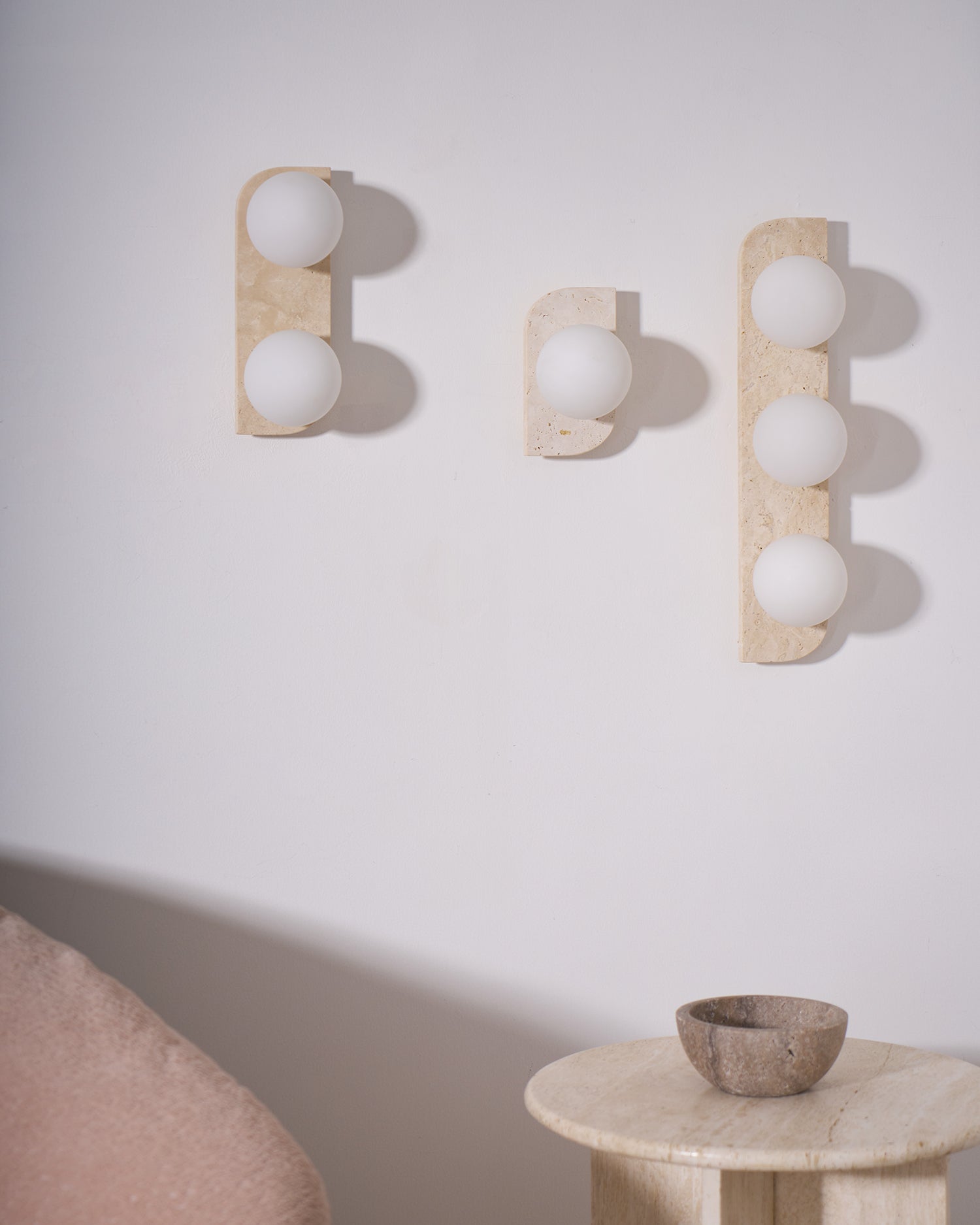 Alsilis Minimalist Travertine Wall Light - Letslighting