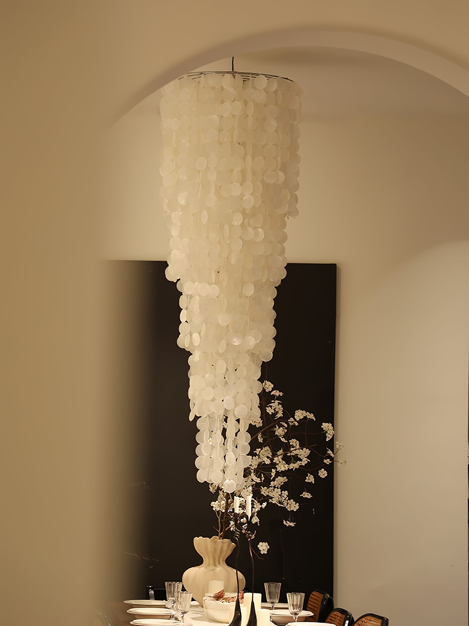Eloryra Cascading Glass Chandelier - Blowlighting