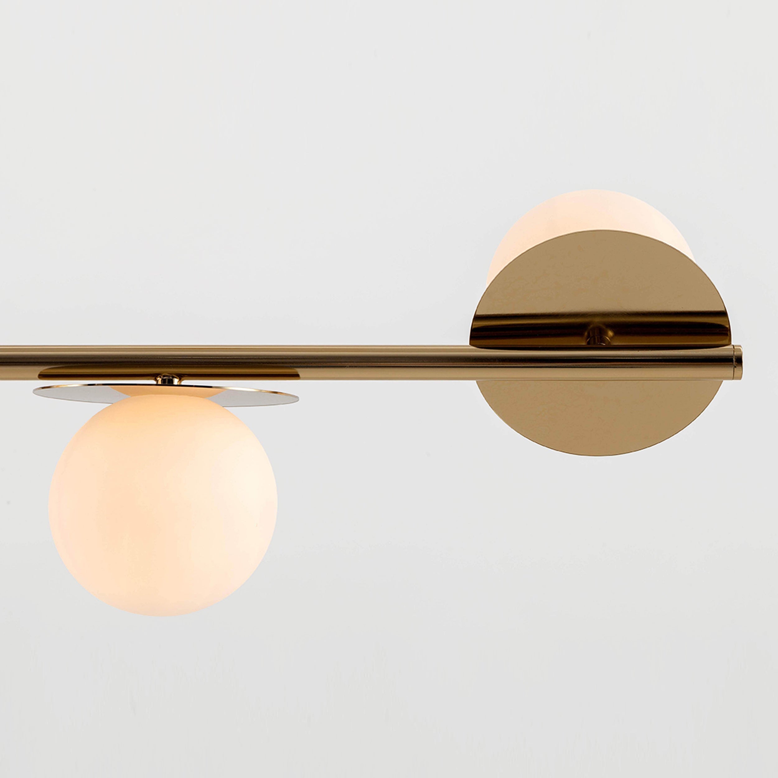 Evvararis Modern Minimalist Brass Glass Chandelier - Lamp Copper