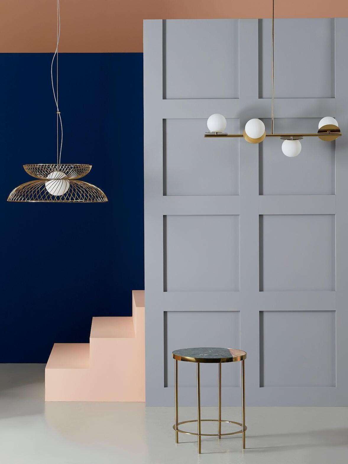 Evvararis Modern Minimalist Brass Glass Chandelier - Lamp Copper