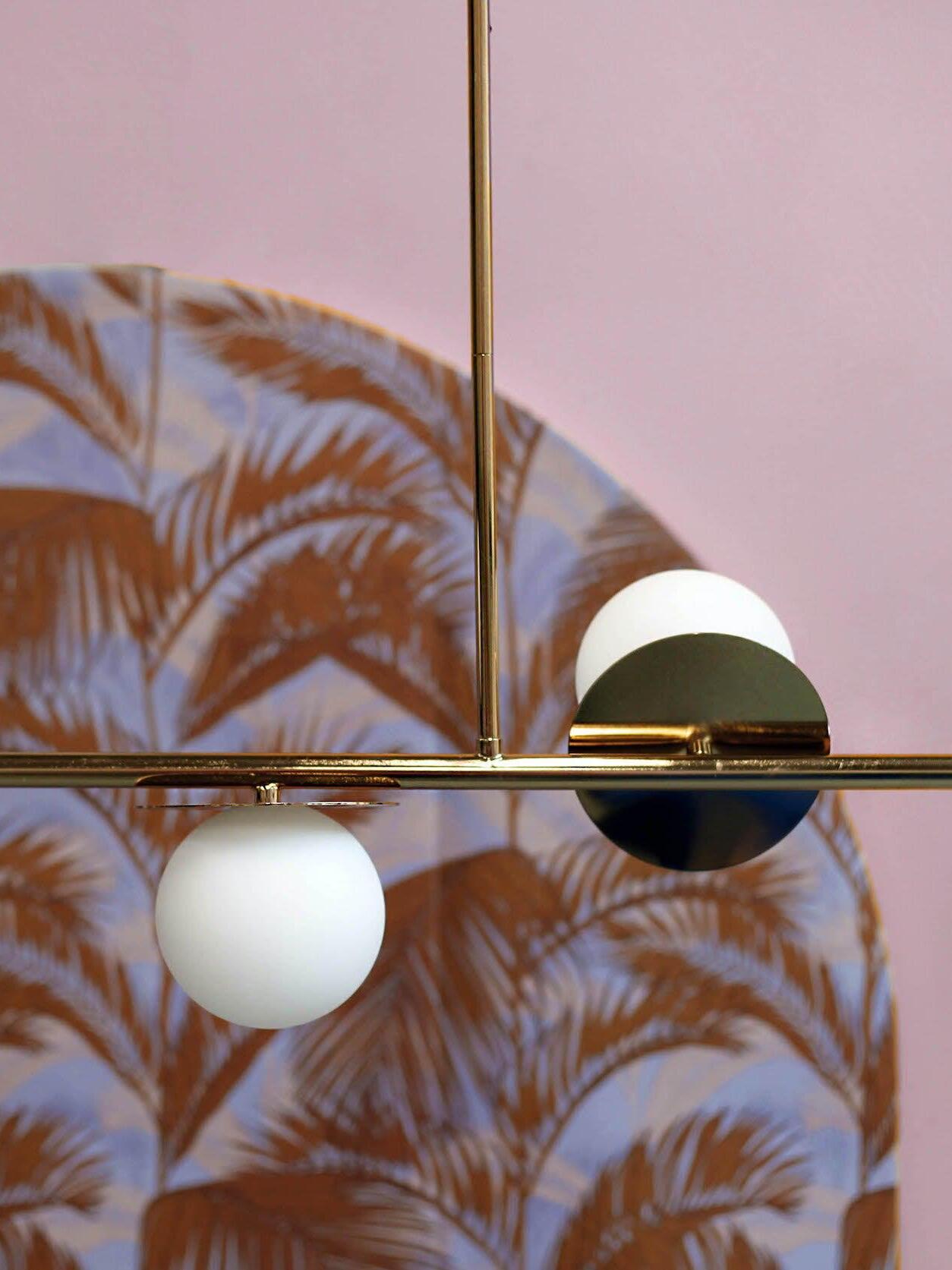 Evvararis Modern Minimalist Brass Glass Chandelier - Lamp Copper