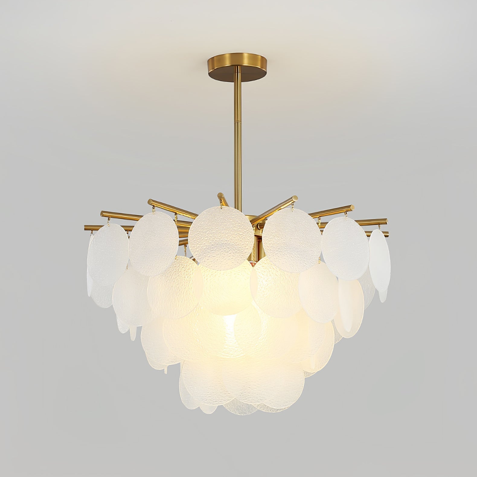 Solara Chandelier Nimbus Glass Droplets - Letslighting