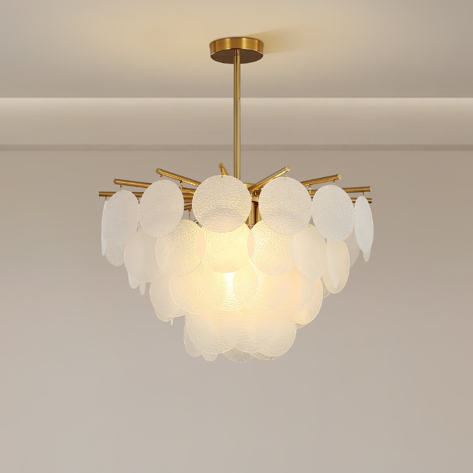 Solara Chandelier Nimbus Glass Droplets - Letslighting