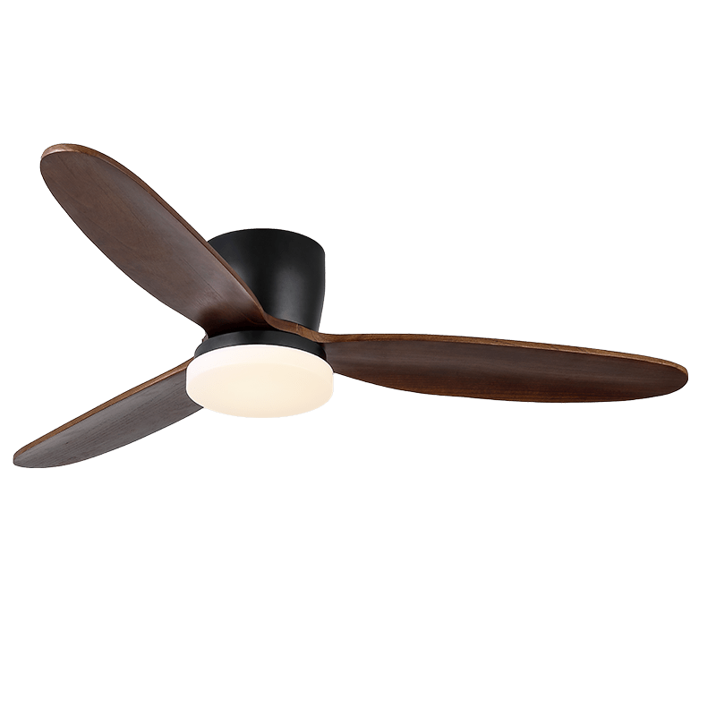 Nocturnus Métal Bois Lumière de Ventilateur de Plafond