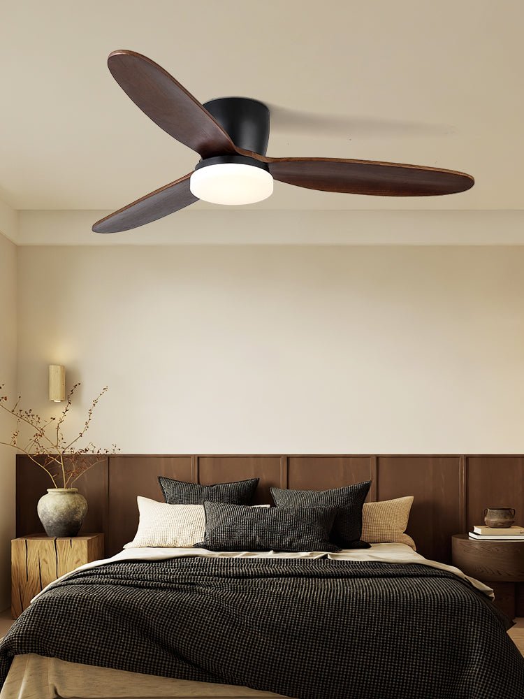 Nocturnus Métal Bois Lumière de Ventilateur de Plafond