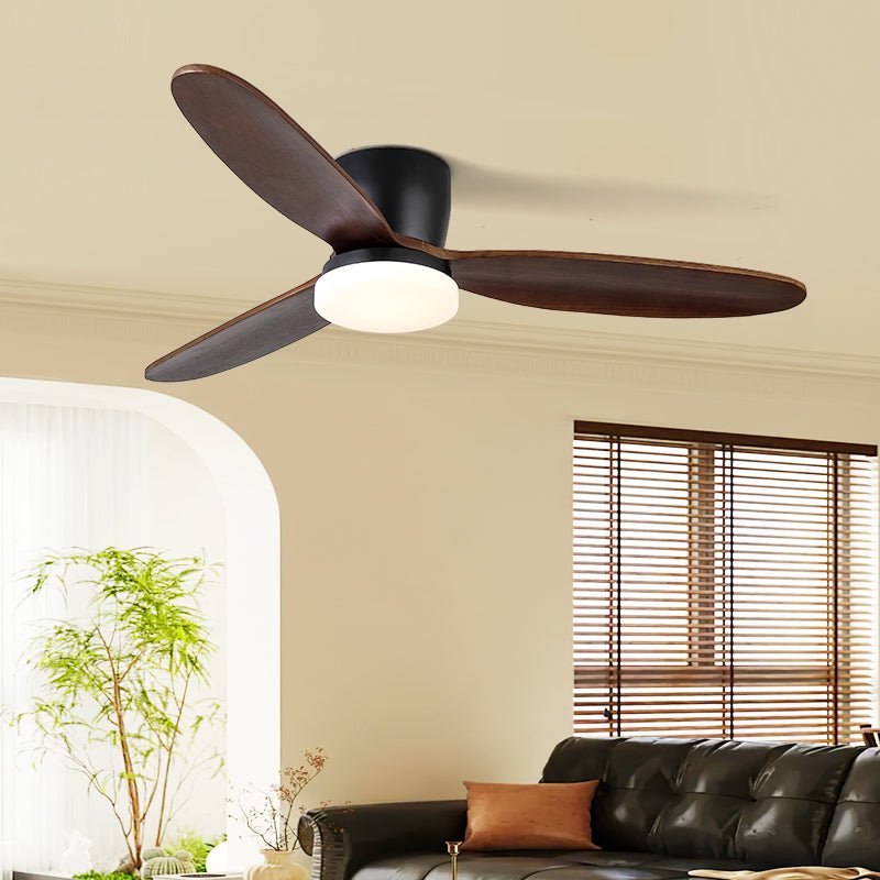 Nocturnus Métal Bois Lumière de Ventilateur de Plafond