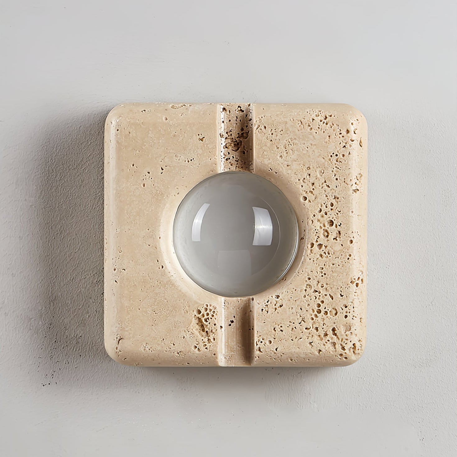 Olvenan Square Travertine Wall Light - Letslighting
