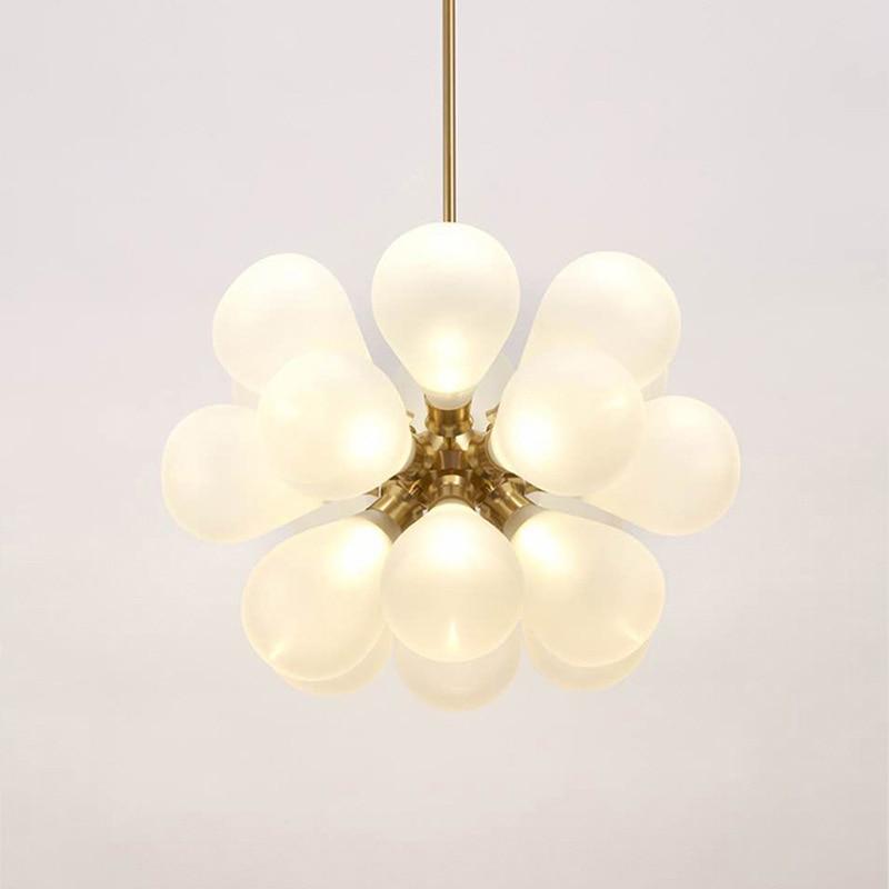 Valentina Suspension Moderne, Métal/Verre, Blanc/Bleu/Violet/Doré, Salon