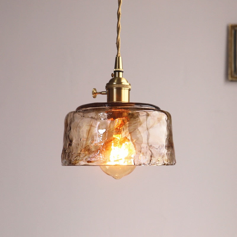 Valentina Suspension Géométrique Vintage Verre, Laiton, Salon